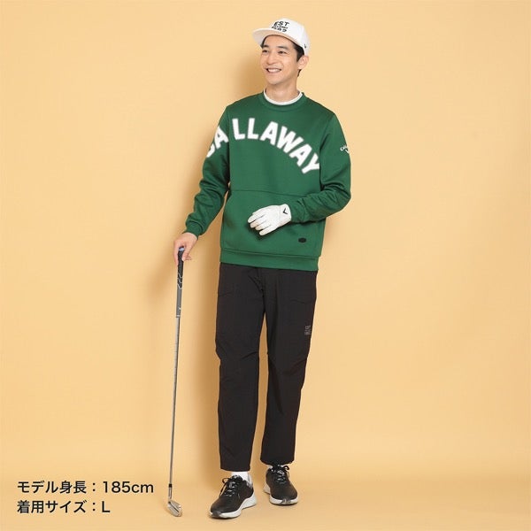 キャロウェイアパレル2024年秋冬モデルメンズロゴプリントダンボールスウェットC24217106Callaway【24】