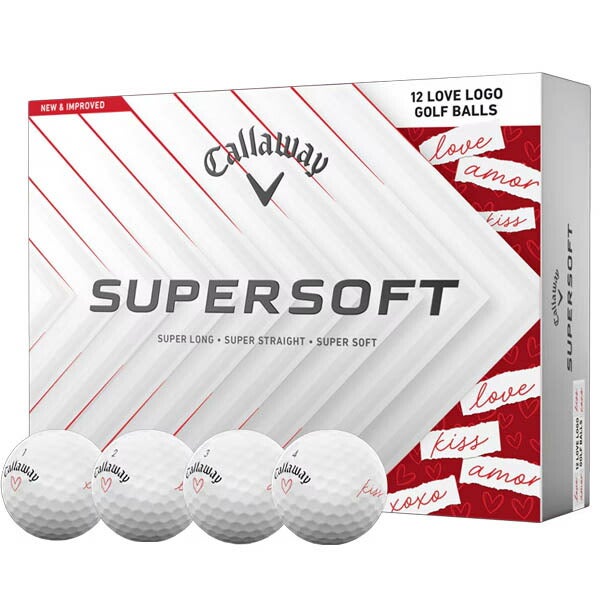 【数量限定】【LOVELOGO】キャロウェイゴルフSUPERSOFT25VALENTINEスーパーソフトゴルフボール1ダースCallawayGolf【25】