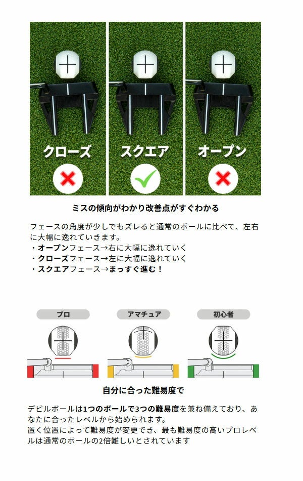 PuttOUTパットアウトデビルボールパッティング練習器【25】