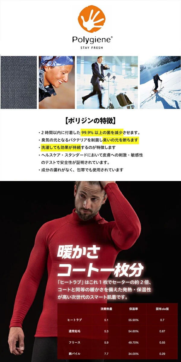 イオンスポーツ2023年秋冬モデルユニセックスゼロフィットヒートラブ前閉じロングタイツZHTCB-10【23】