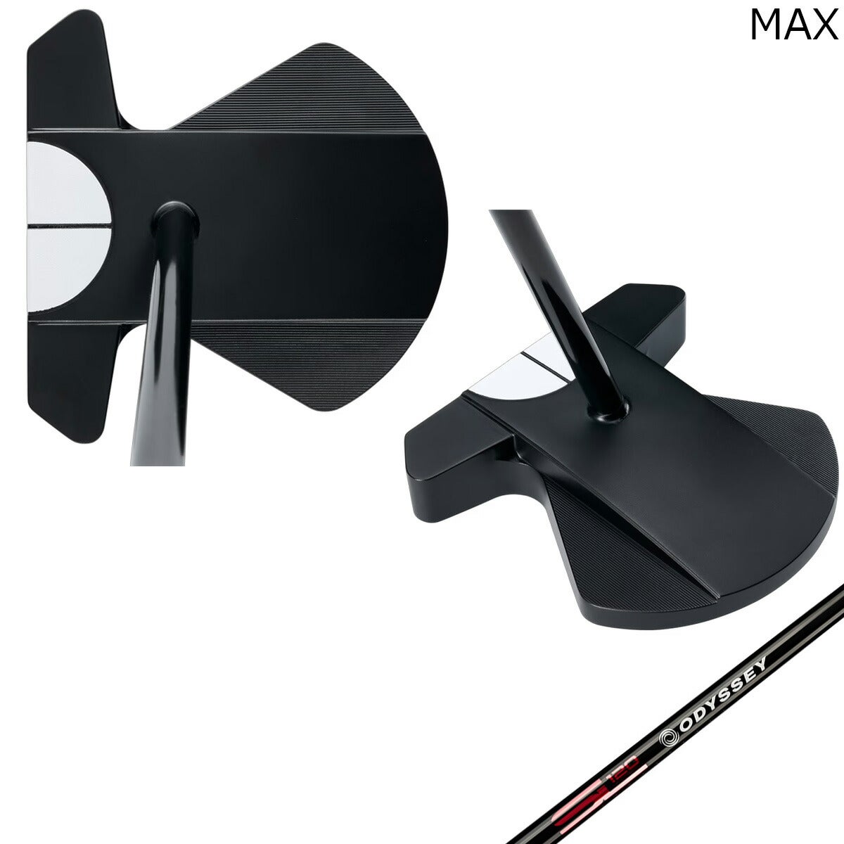 【レフティ／左利き用モデル】オデッセイメンズAi-DUALSquare2Square1/2-BALLMAXパターSTROKELAB120BLACKスチールシャフトS2SReverseTaper2.0OSグリップ【26SS】
