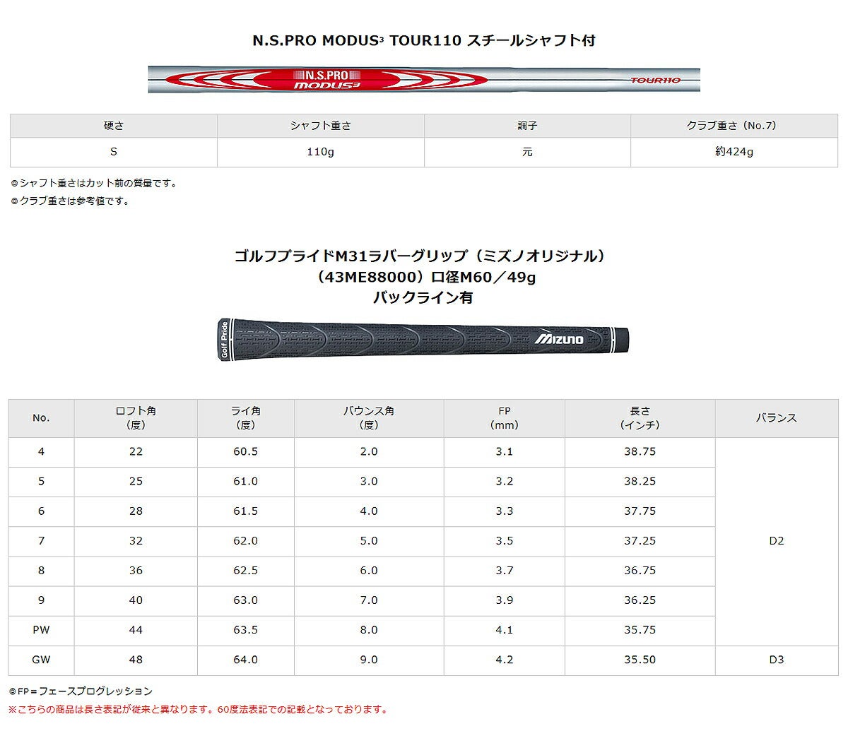 ミズノメンズミズノプロMizunoProM-13アイアン単品（＃4、GW）NSPROMODUS3TOUR110スチールシャフト【26】
