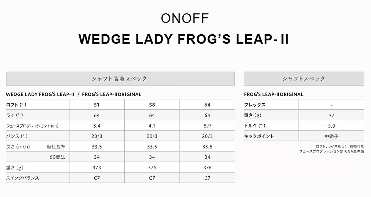 【メーカーカスタム】【マゼンタピンク】オノフレディースONOFFLADYフロッグスリープ2ウェッジLP-425Iカーボンシャフト【25】