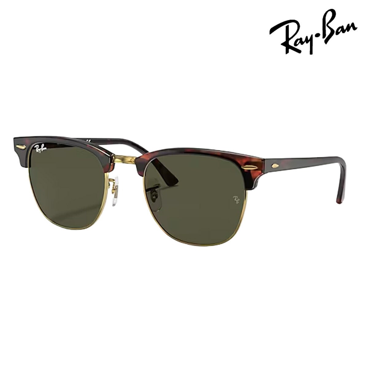 RayBanレイバンユニセックスClubmasterサングラス3016W036651カラー名称：MOCKTORTOISEONARISTA/G-15GREEN【25FW】