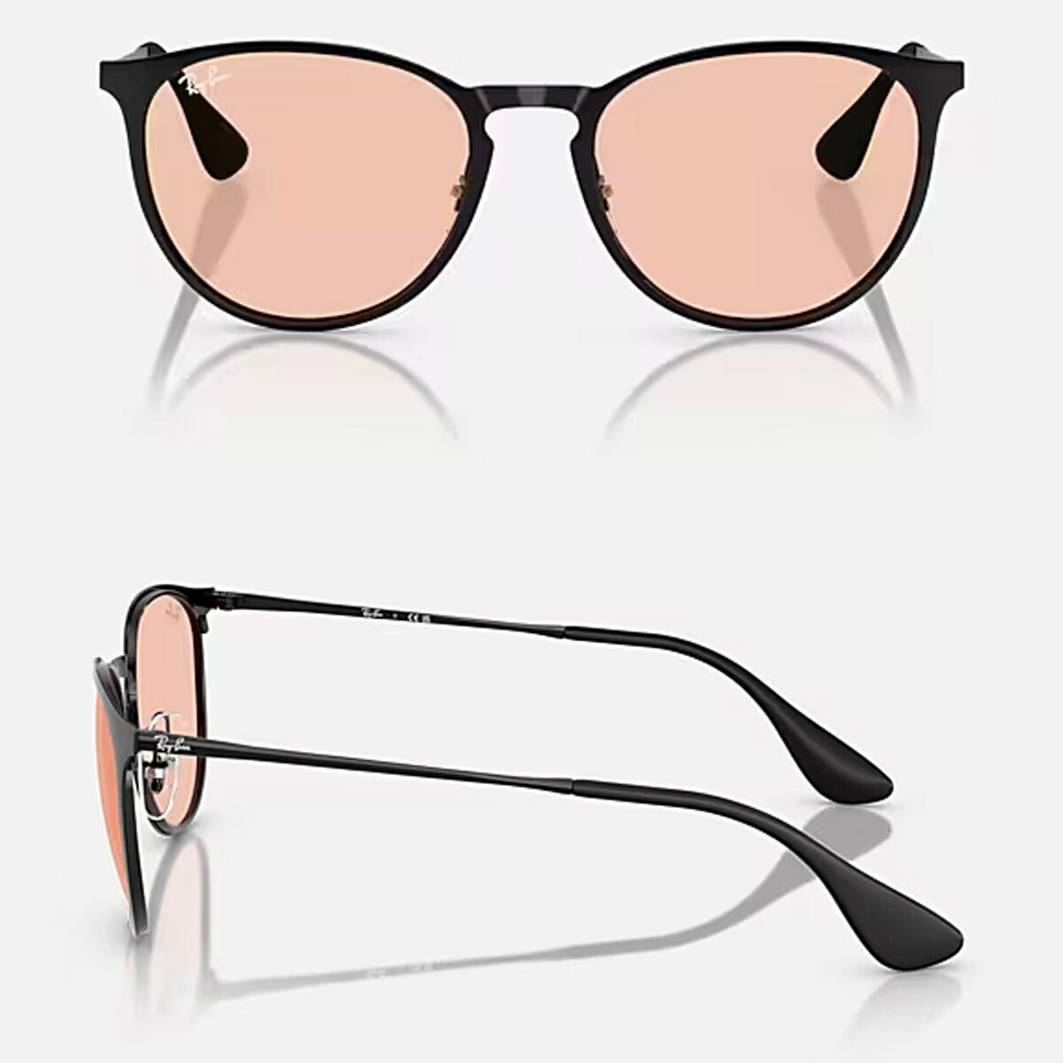 RayBanレイバンユニセックスErikaMetalサングラス3539002/554カラー名称：BLACK/BLOWN【25FW】