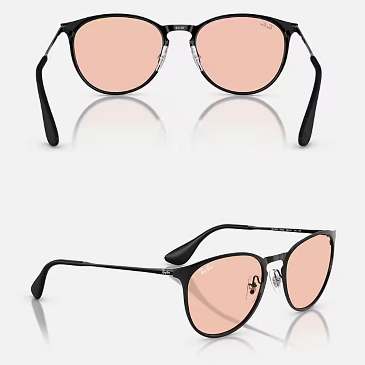 RayBanレイバンユニセックスErikaMetalサングラス3539002/554カラー名称：BLACK/BLOWN【25FW】