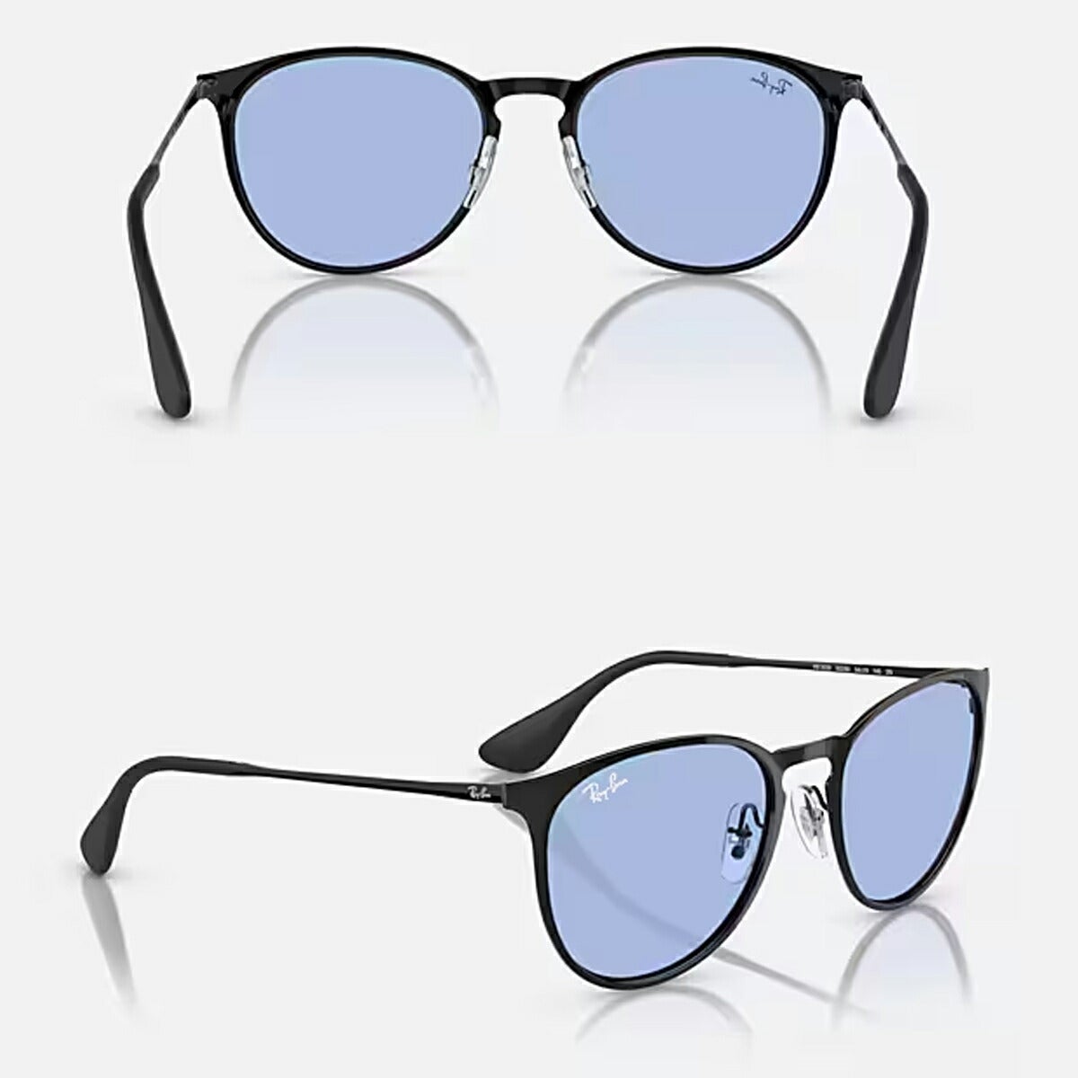 RayBanレイバンユニセックスErikaMetalサングラス3539002/8054カラー名称：BLACK/BLUE【25FW】