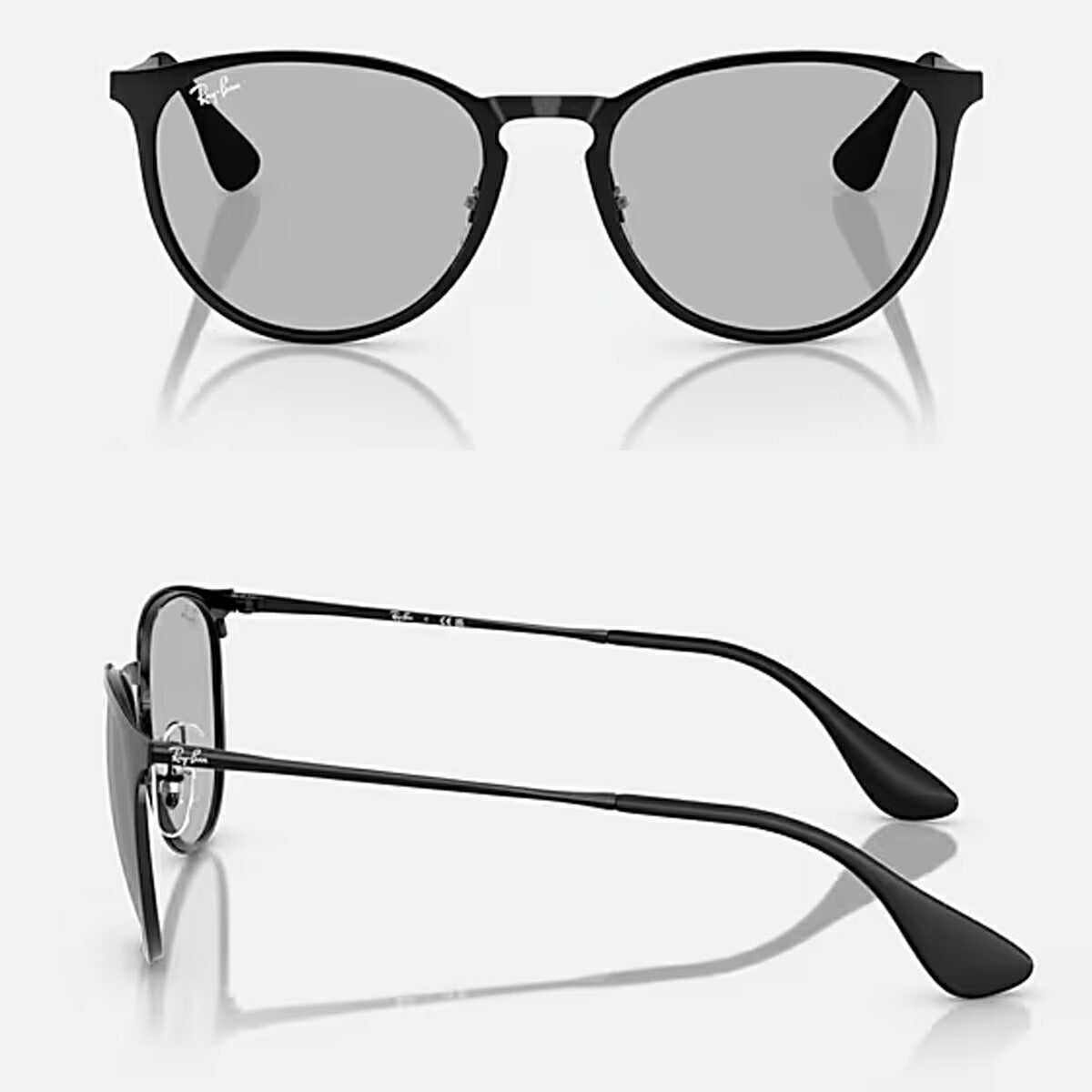 RayBanレイバンユニセックスErikaMetalサングラス3539002/8754カラー名称：BLACK/GREY【25FW】