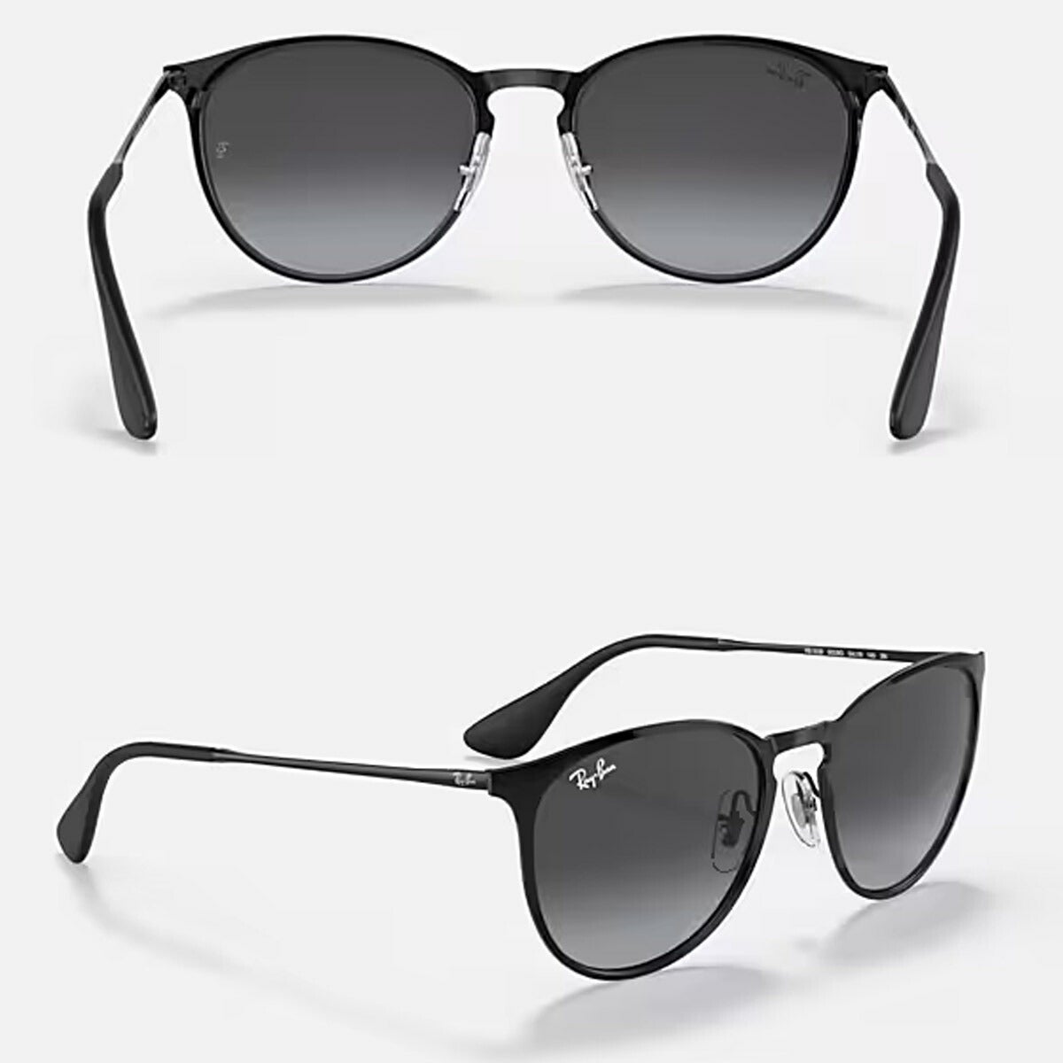 RayBanレイバンユニセックスErikaMetalサングラス3539002/8G54カラー名称：BLACK/LIGHTGREYGRADIENTDARKGREY【25FW】