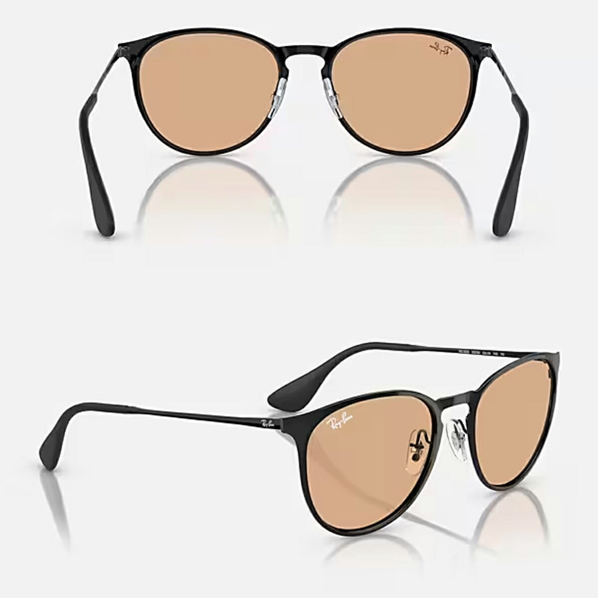RayBanレイバンユニセックスErikaMetalサングラス3539002/9354カラー名称：BLACK/BROWN【25FW】