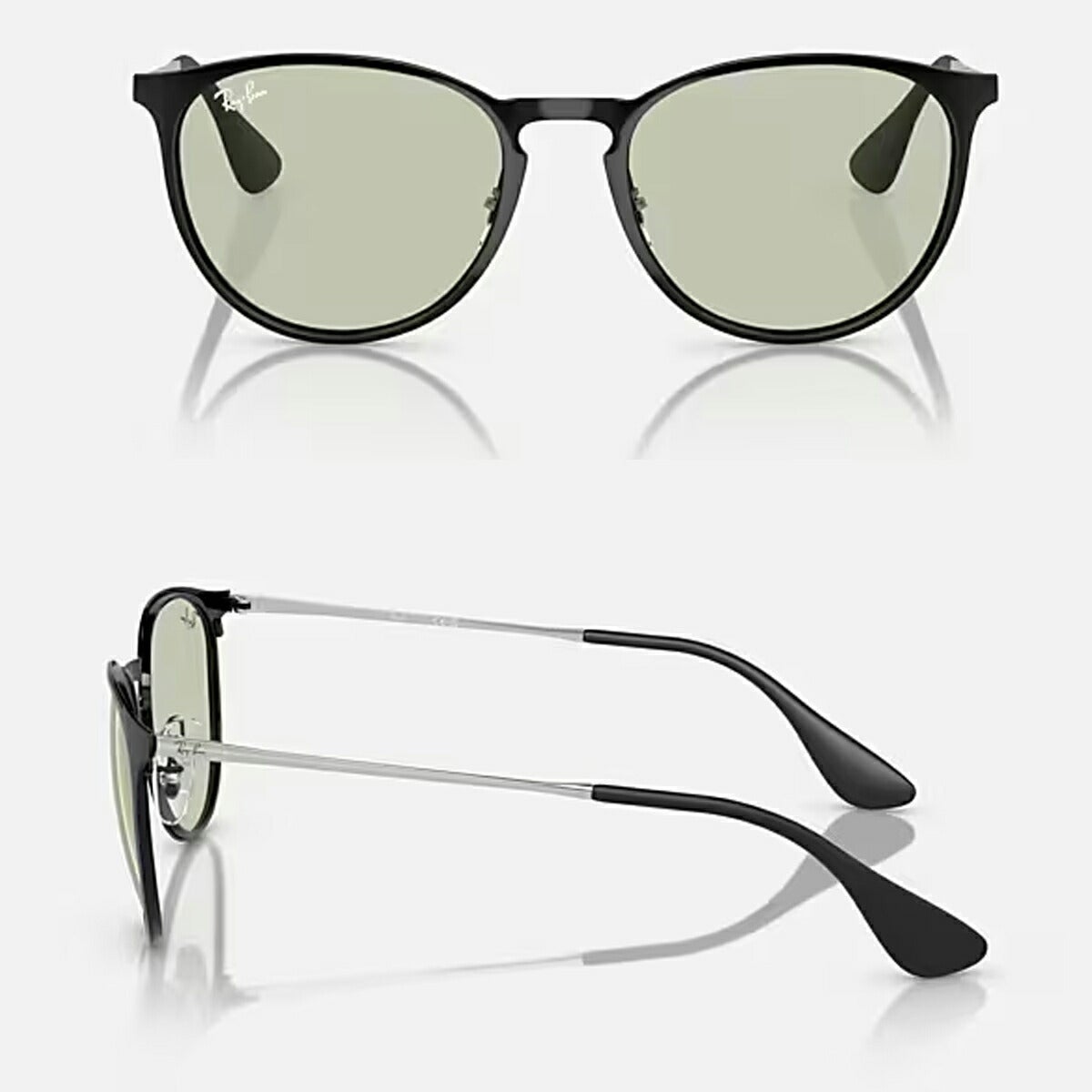 RayBanレイバンユニセックスErikaMetalサングラス35399268/254カラー名称：BLACK/LIGHTGREEN【25FW】