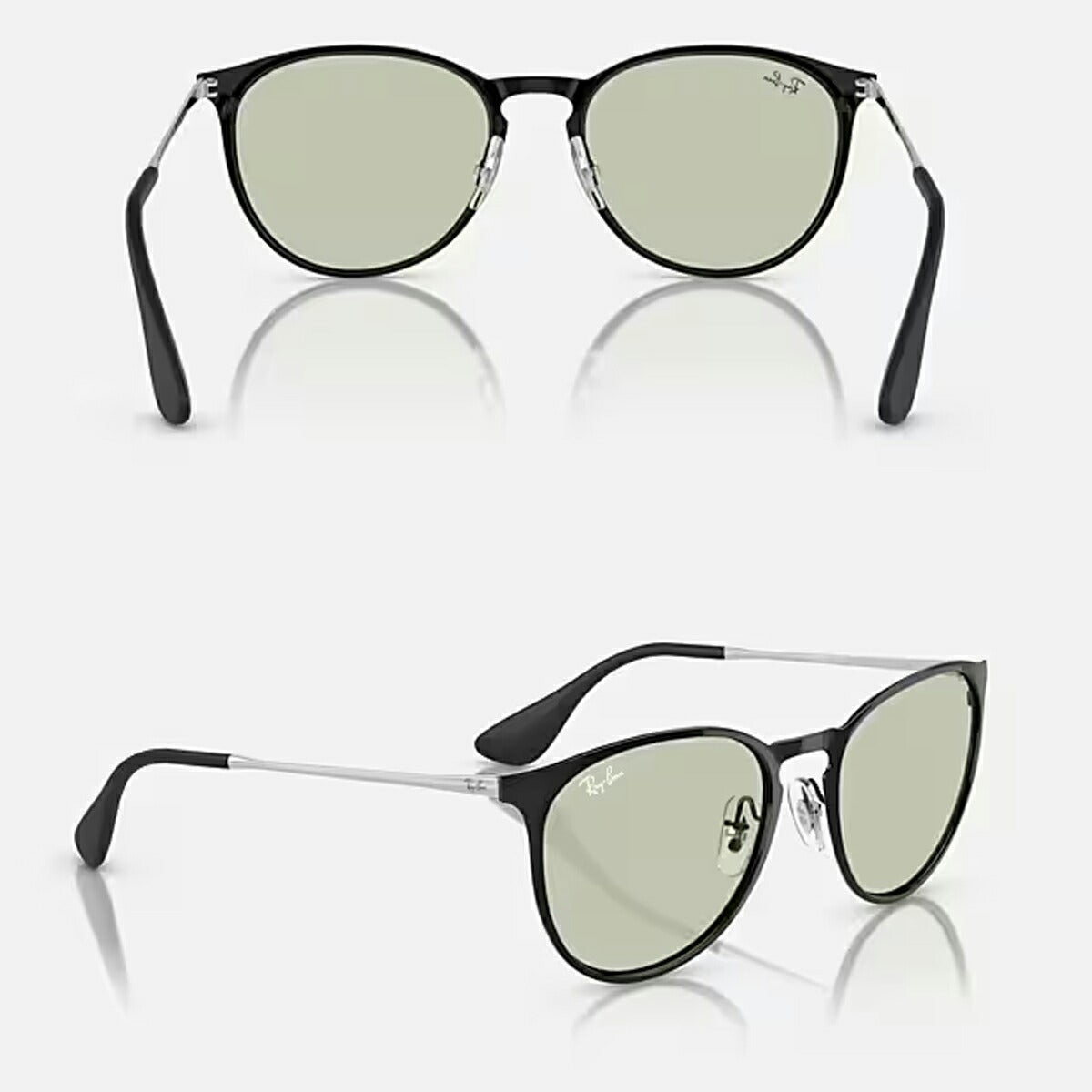 RayBanレイバンユニセックスErikaMetalサングラス35399268/254カラー名称：BLACK/LIGHTGREEN【25FW】