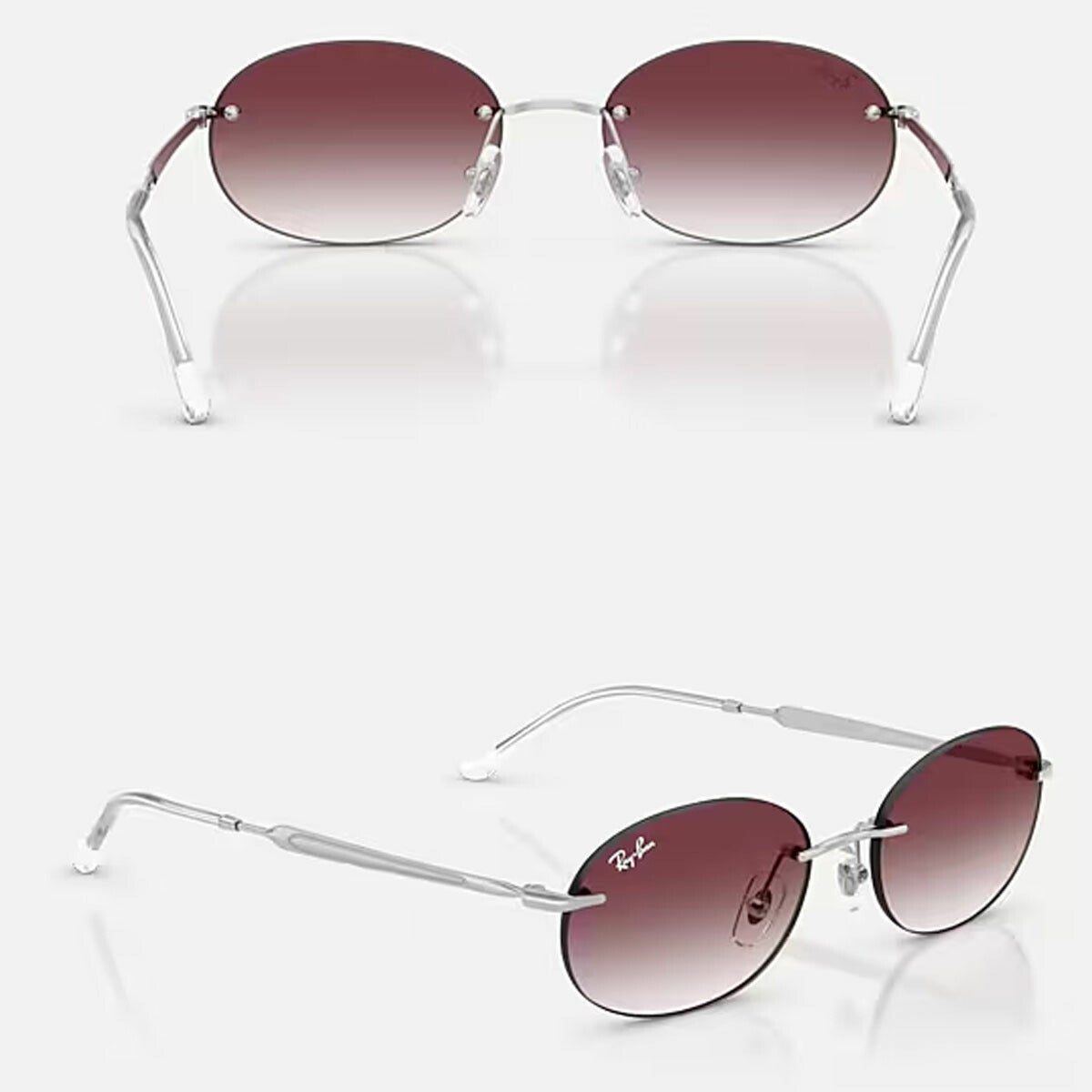 RayBanレイバンユニセックス3767サングラス3767003/8H54カラー名称：SILVER/CLEARGRADIENTDARKVIOLET【25FW】