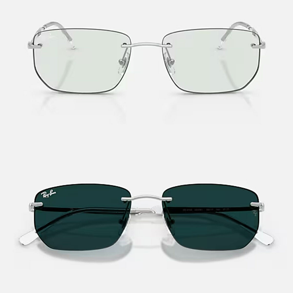 RayBanレイバンユニセックス3768サングラス3768003/M156カラー名称：SILVER/PHOTOEMERALDDARK【25FW】