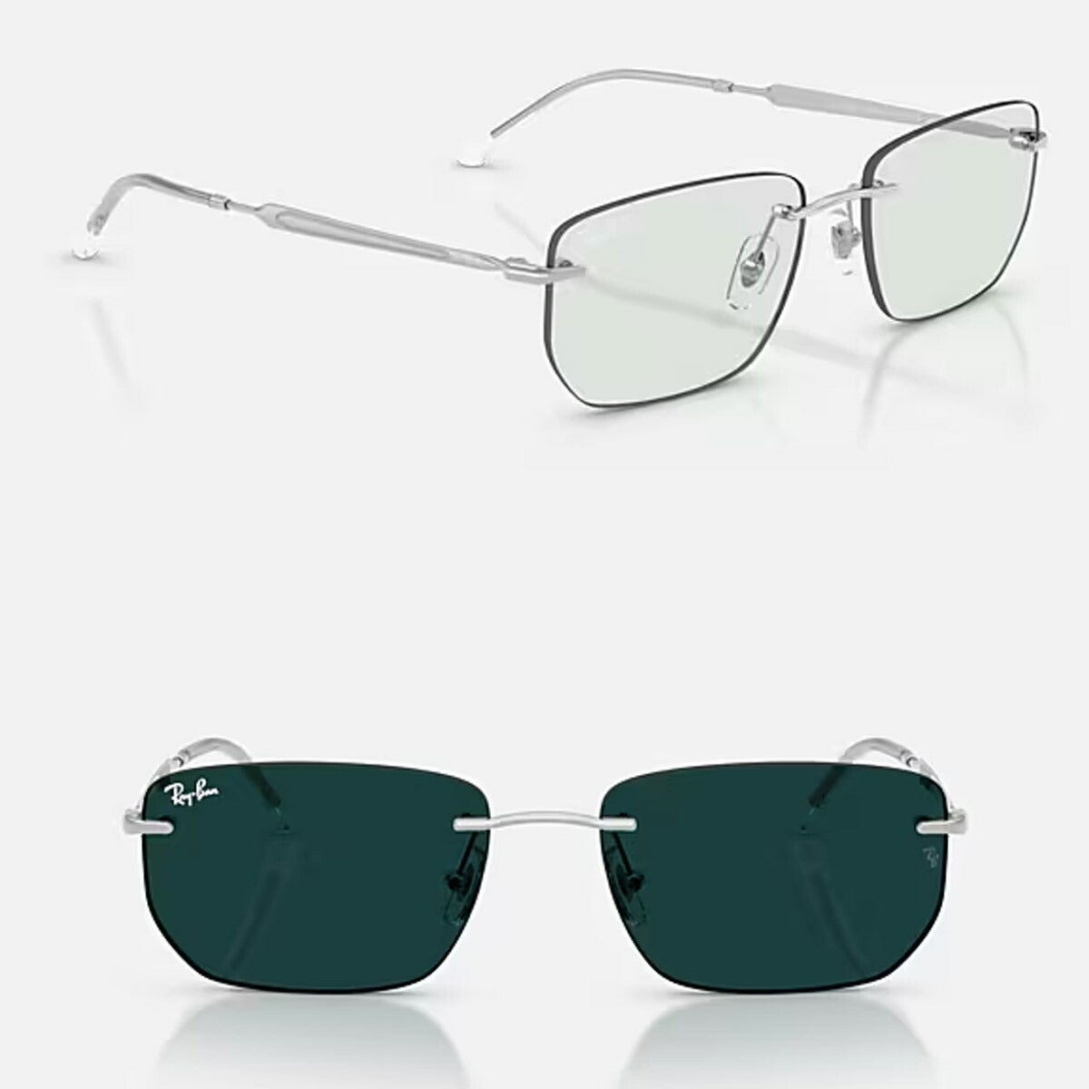 RayBanレイバンユニセックス3768サングラス3768003/M156カラー名称：SILVER/PHOTOEMERALDDARK【25FW】