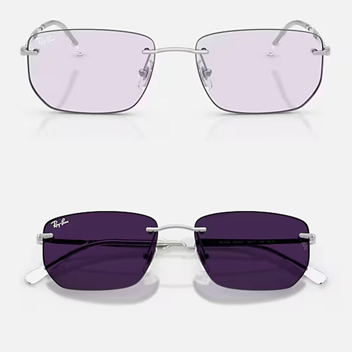 RayBanレイバンユニセックス3768サングラス3768003/MH56カラー名称：SILVER/PHOTOAMETHYSTDARK【25FW】