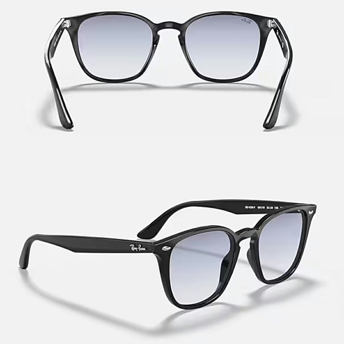 RayBanレイバンユニセックス4258Fサングラス4258F601/1952カラー名称：BLACK/CLEARGRADIENTLIGHTBLUE【25FW】