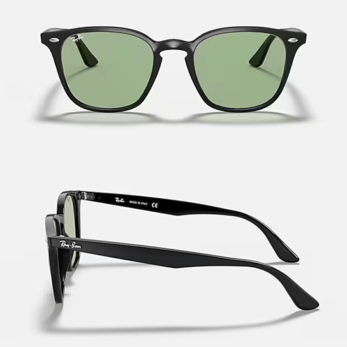 RayBanレイバンユニセックス4258Fサングラス4258F601/252カラー名称：BLACK/LIGHTGREEN【25FW】