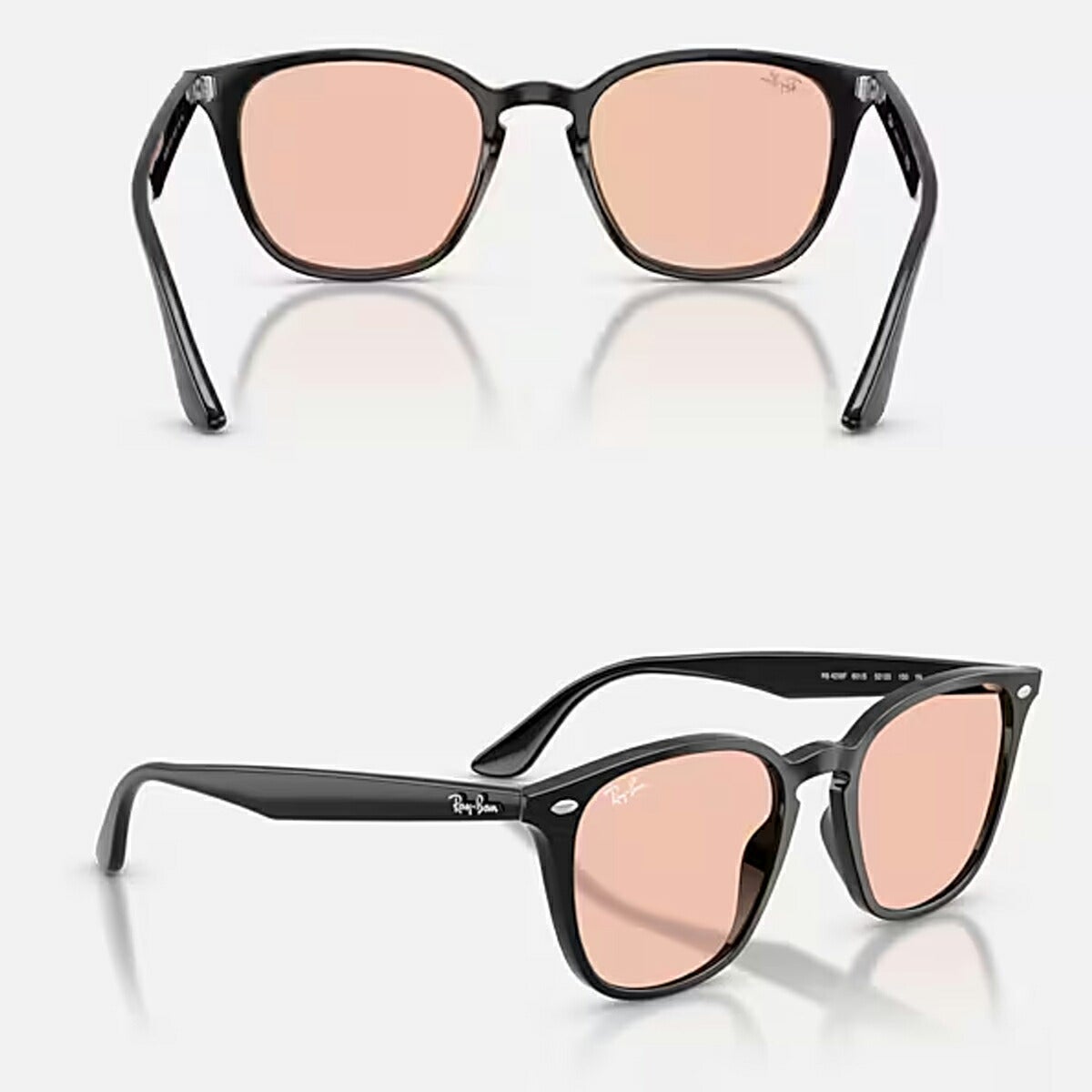 RayBanレイバンユニセックス4258Fサングラス4258F601/552カラー名称：BLACK/PINK【25FW】