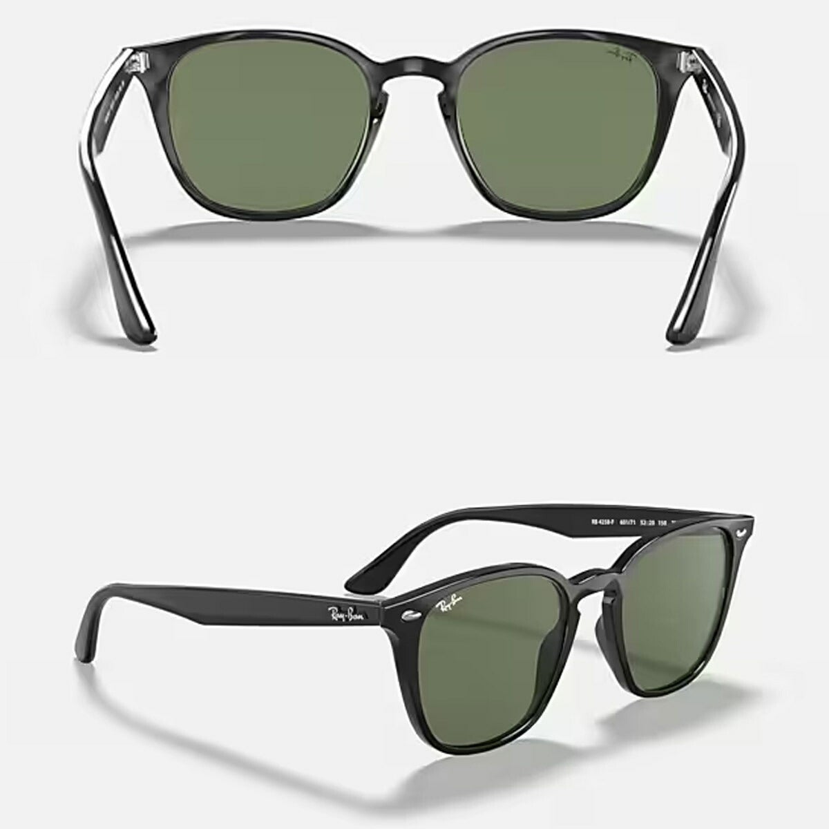 RayBanレイバンユニセックス4258Fサングラス4258F601/7152カラー名称：BLACK/DARKGREEN【25FW】