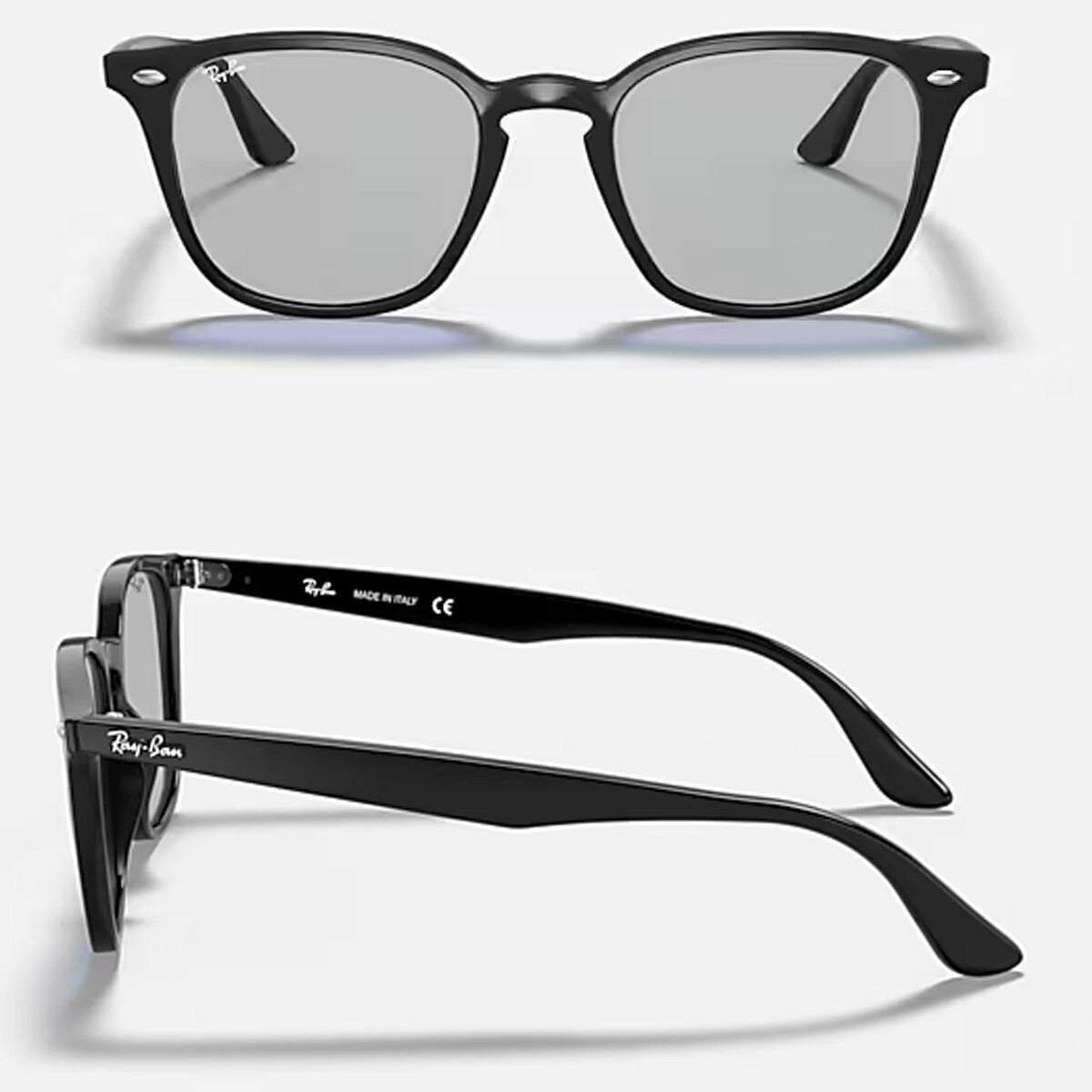 RayBanレイバンユニセックス4258Fサングラス4258F601/8752カラー名称：BLACK/LIGHTGREY【25FW】