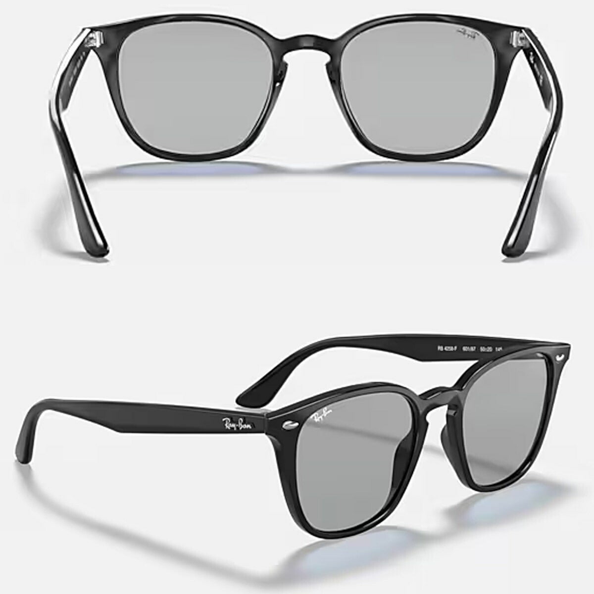 RayBanレイバンユニセックス4258Fサングラス4258F601/8752カラー名称：BLACK/LIGHTGREY【25FW】
