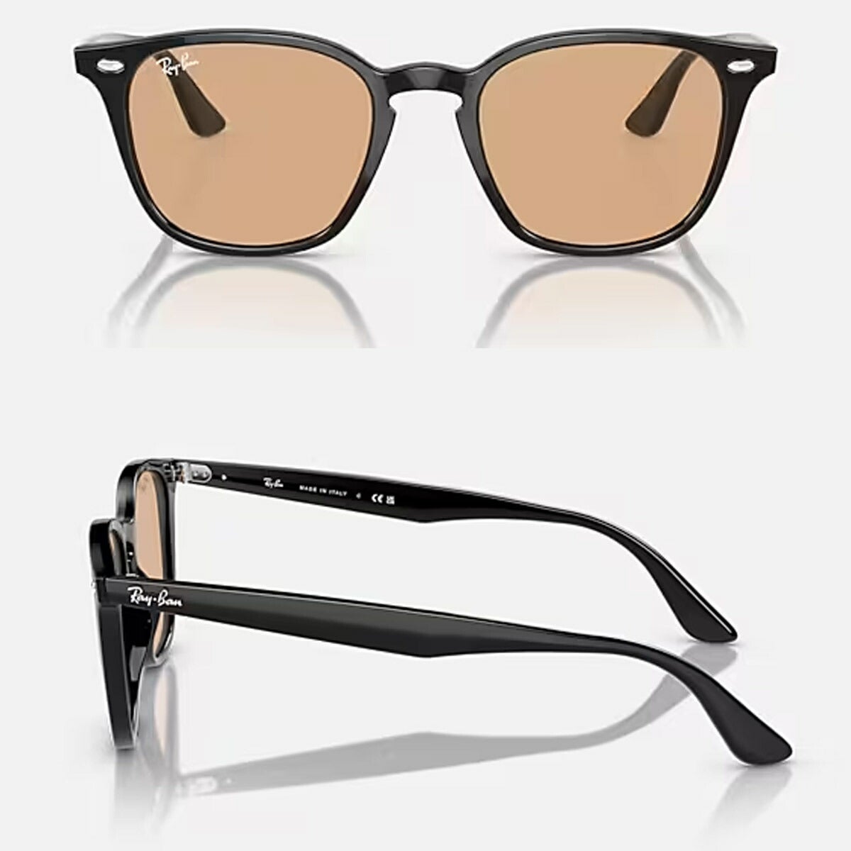 RayBanレイバンユニセックス4258Fサングラス4258F601/9352カラー名称：BLACK/BROWN【25FW】