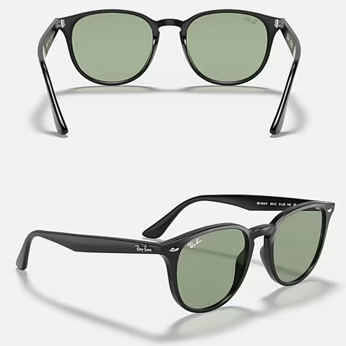 RayBanレイバンユニセックス4259Fサングラス4259F601/253カラー名称：BLACK/LIGHTGREEN【25FW】