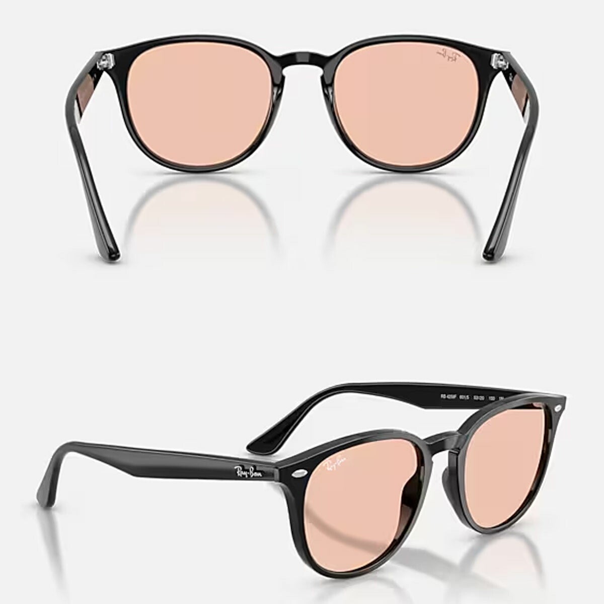 RayBanレイバンユニセックス4259Fサングラス4259F601/553カラー名称：BLACK/PINK【25FW】
