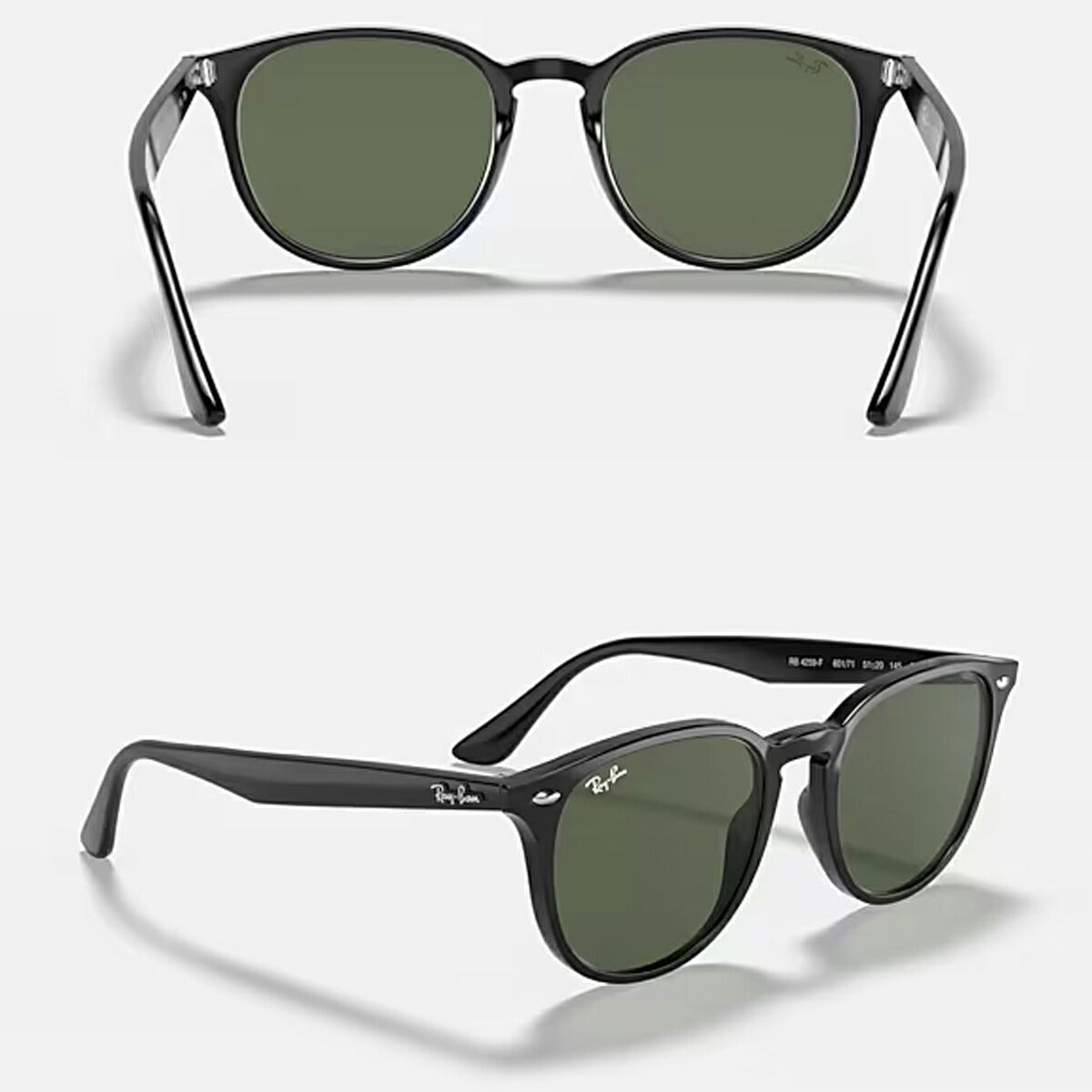 RayBanレイバンユニセックス4259Fサングラス4259F601/7153カラー名称：BLACK/DARKGREEN【25FW】