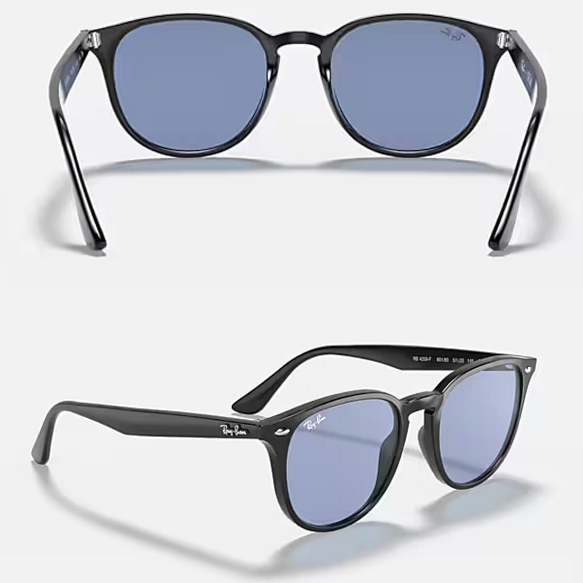 RayBanレイバンユニセックス4259Fサングラス4259F601/8053カラー名称：BLACK/BLUE【25FW】