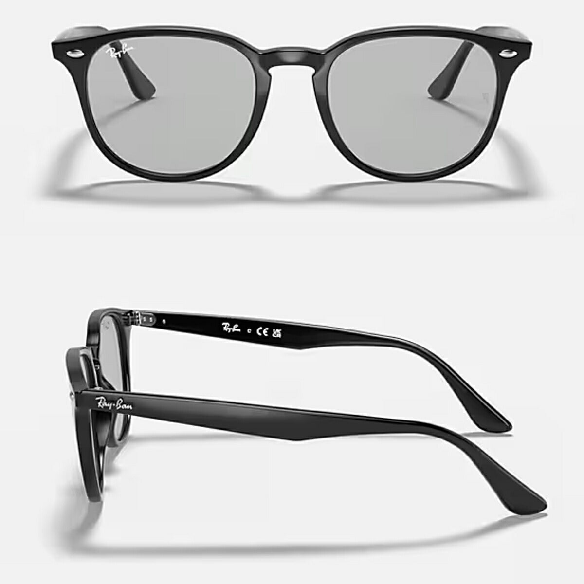 RayBanレイバンユニセックス4259Fサングラス4259F601/8753カラー名称：BLACK/LIGHTGREY【25FW】