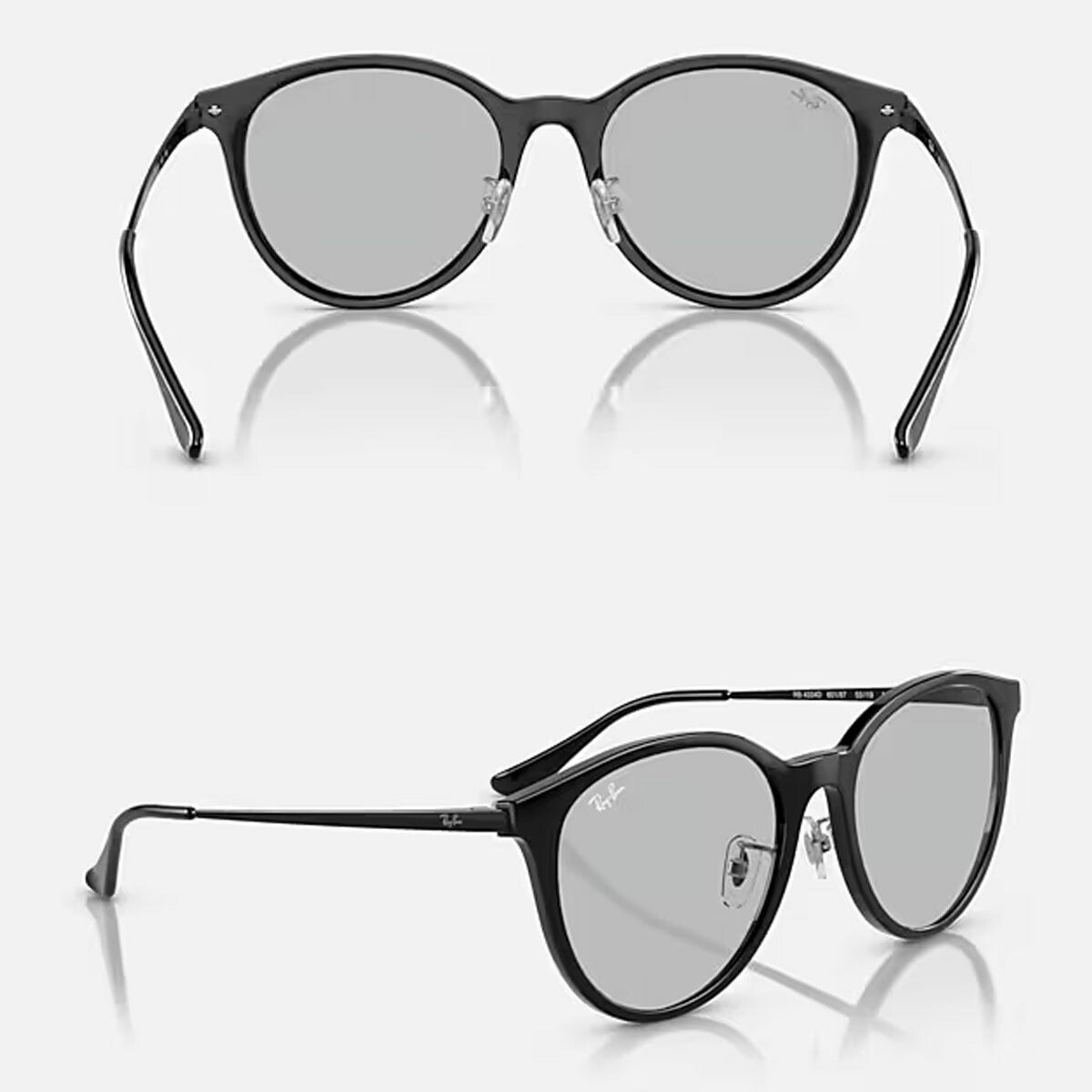 RayBanレイバンユニセックス4334Dサングラス4334D601/8755カラー名称：BLACK/LIGHTGREY【25FW】