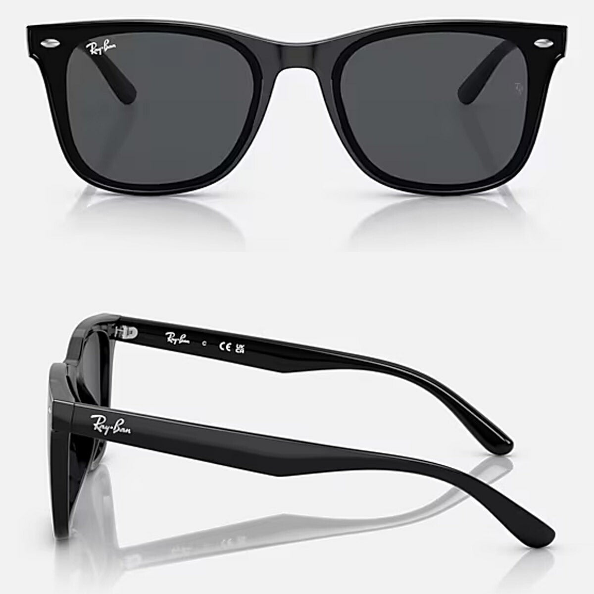 RayBanレイバンユニセックス4391Dサングラス4391D601/8765カラー名称：BLACK/DARKGREY【25FW】