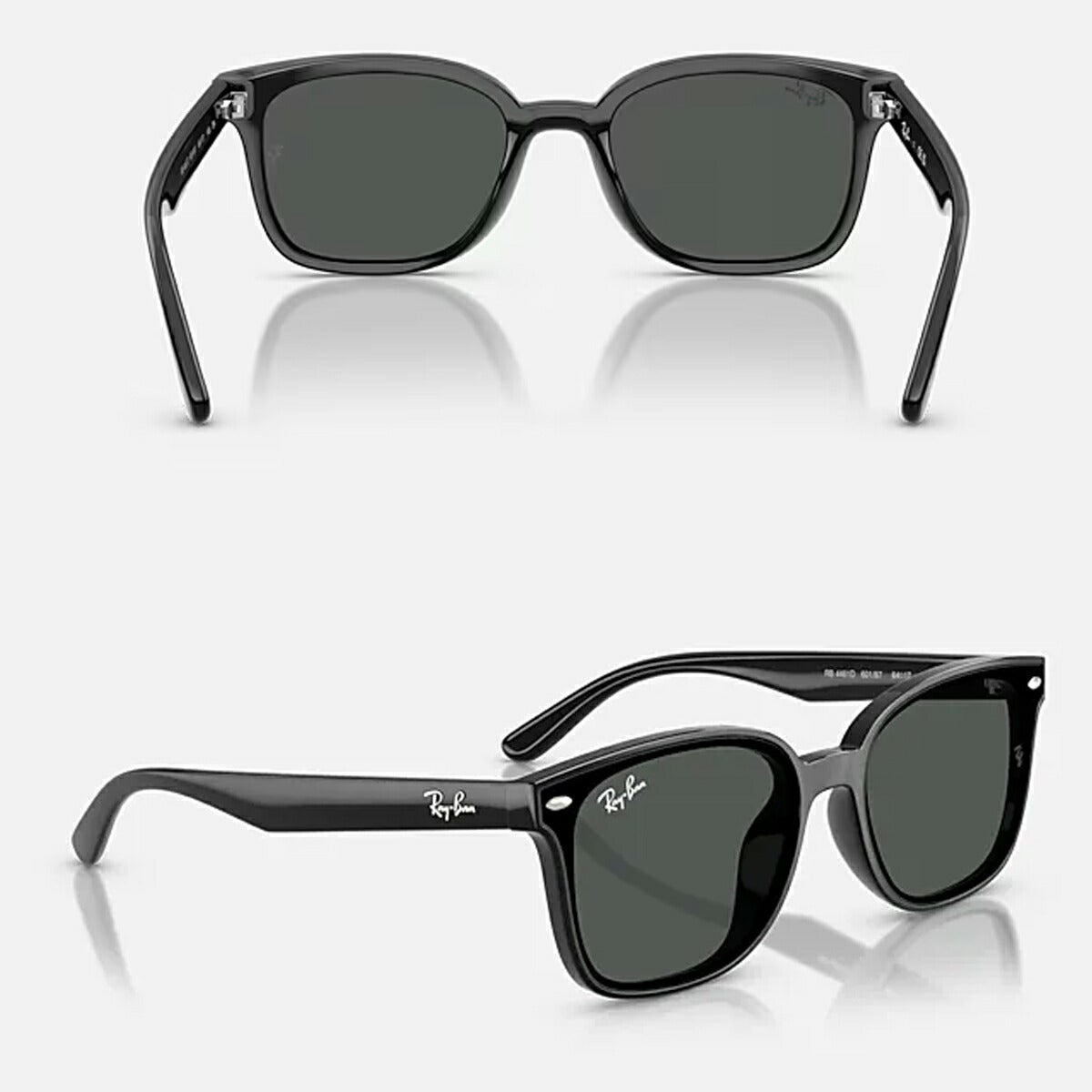 RayBanレイバンユニセックス4461Dサングラス4461D601/8764カラー名称：BLACK/DARKGREY【25FW】