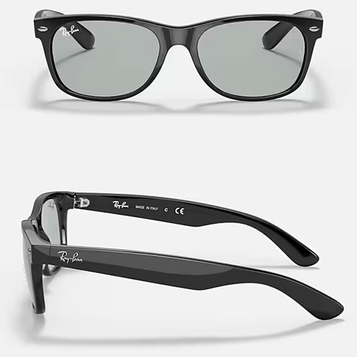 RayBanレイバンユニセックスNewWayfarerサングラス2132F601/R555カラー名称：BLACK/LIGHTGREY【25FW】