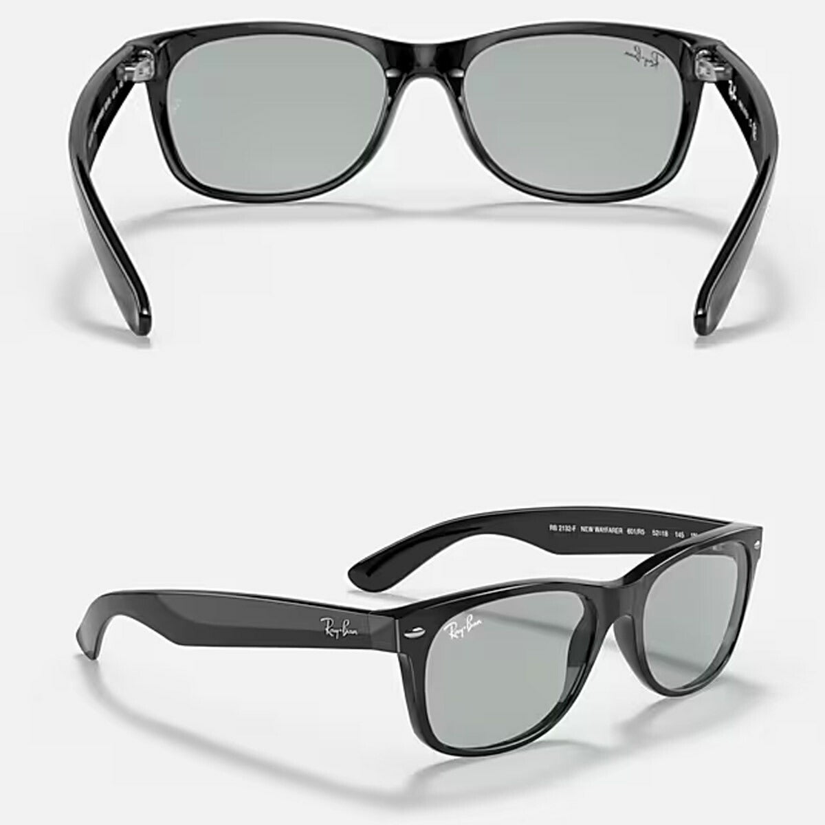 RayBanレイバンユニセックスNewWayfarerサングラス2132F601/R555カラー名称：BLACK/LIGHTGREY【25FW】