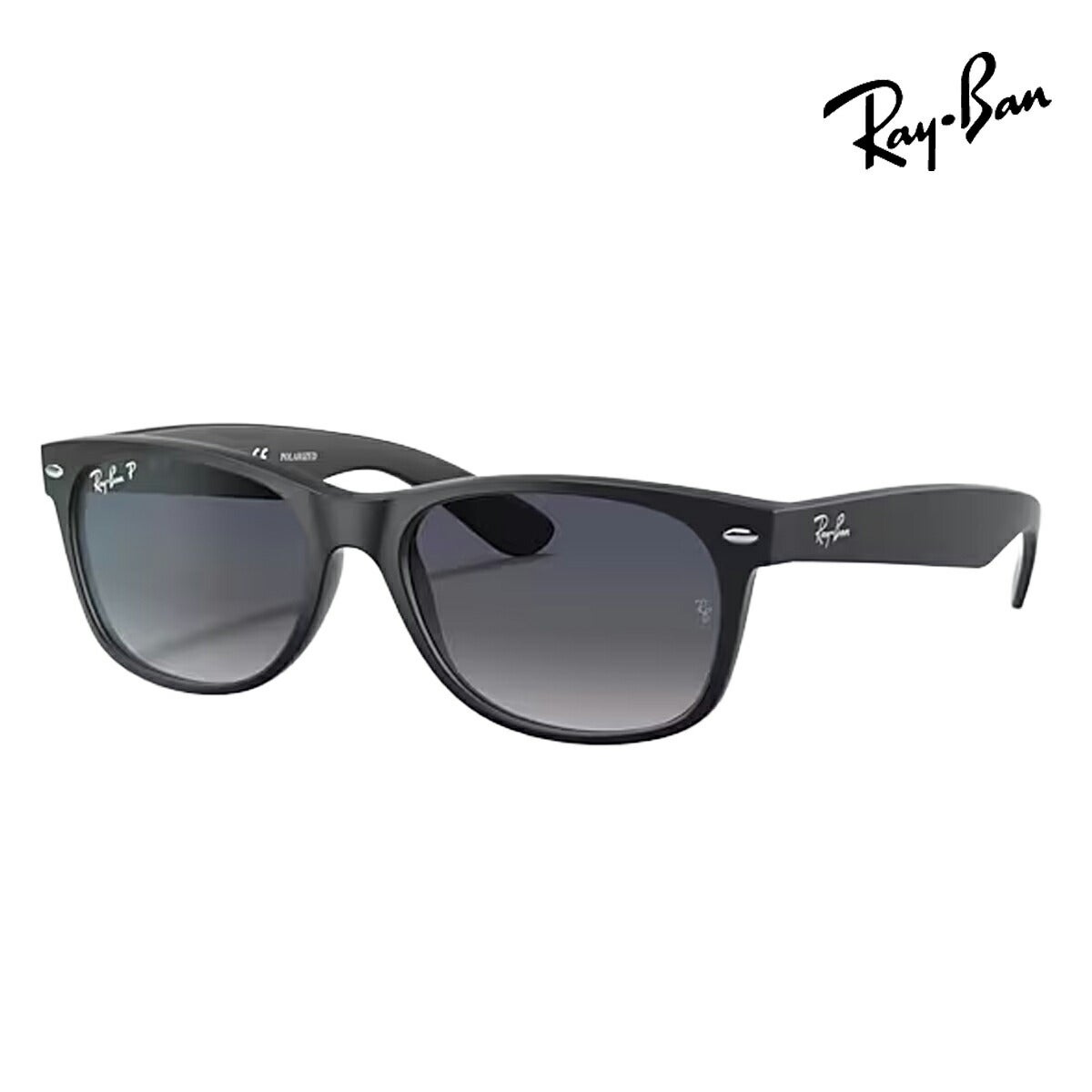 RayBanレイバンユニセックスNewWayfarerサングラス2132F601S7855カラー名称：MATTEBLACK/BLUEGRADIENTGREY【25FW】