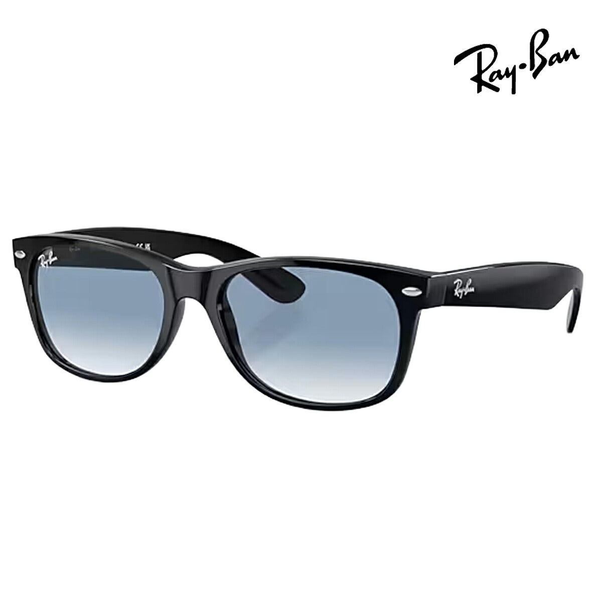 RayBanレイバンユニセックスNewWayfarerサングラス2132F901/3F55カラー名称：BLACK/CLEARGRADIENTBLUE【25FW】