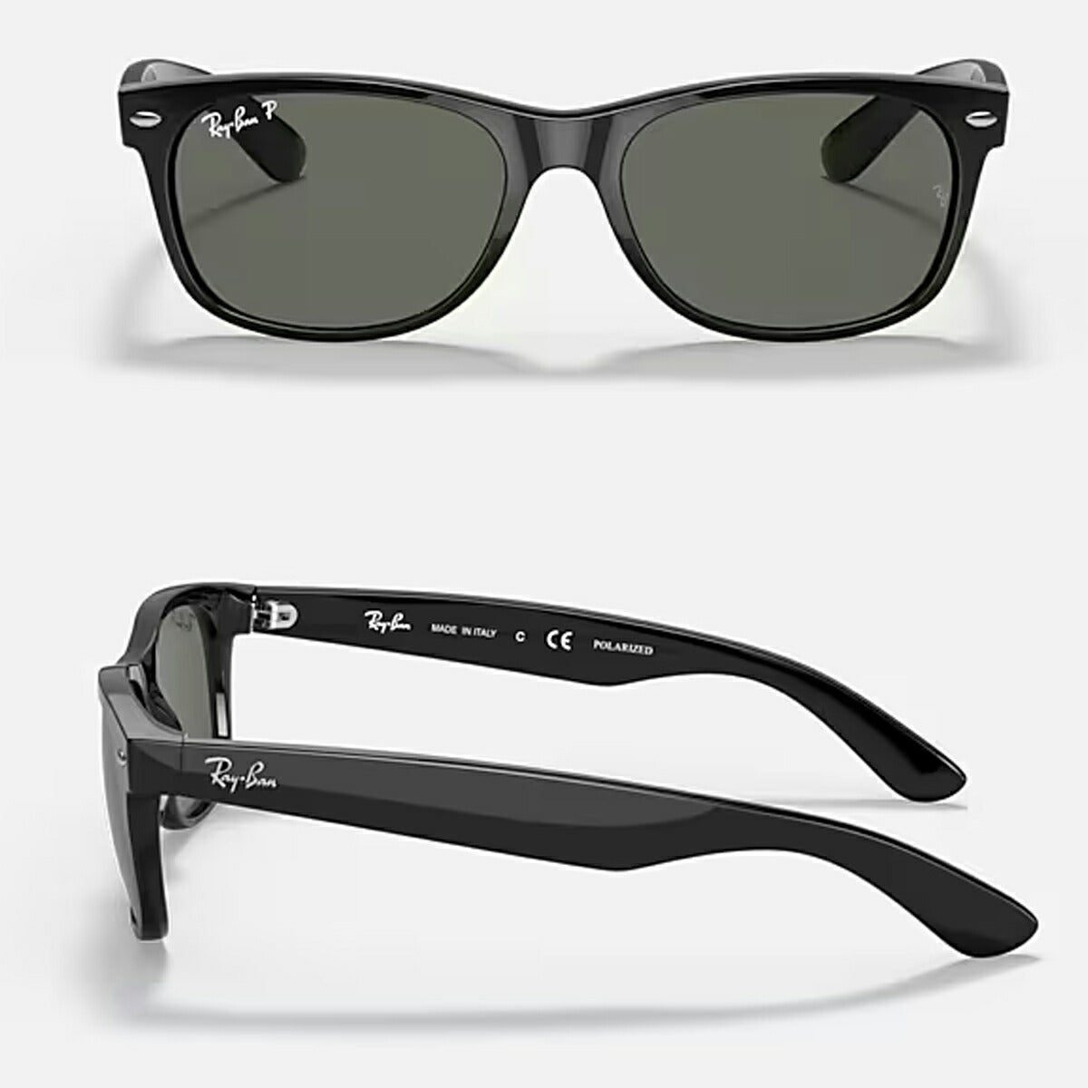 RayBanレイバンユニセックスNewWayfarerサングラス2132F901/5855カラー名称：BLACK/POLARGREEN【25FW】