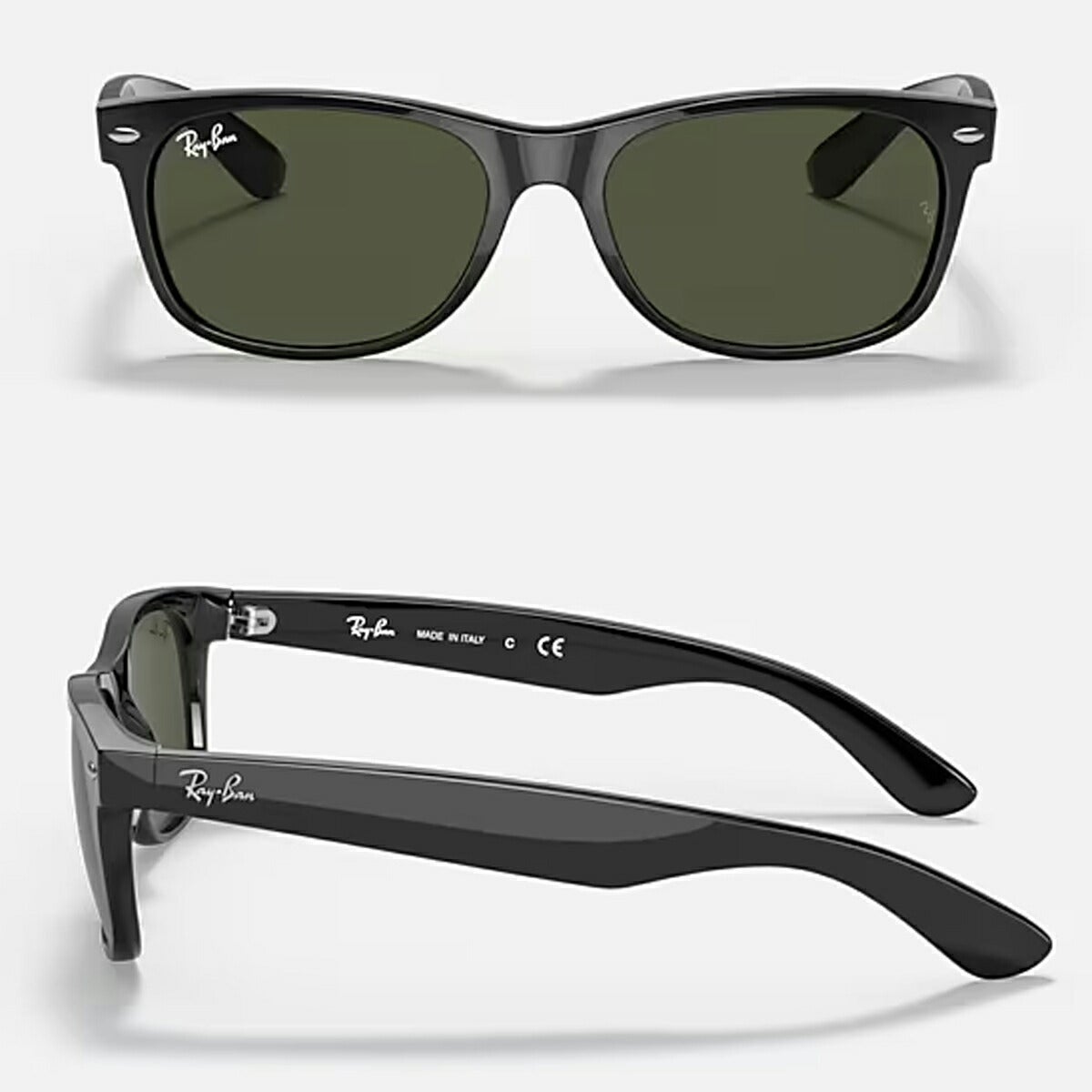 RayBanレイバンユニセックスNewWayfarerサングラス2132F901L55カラー名称：BLACK/G-15【25FW】