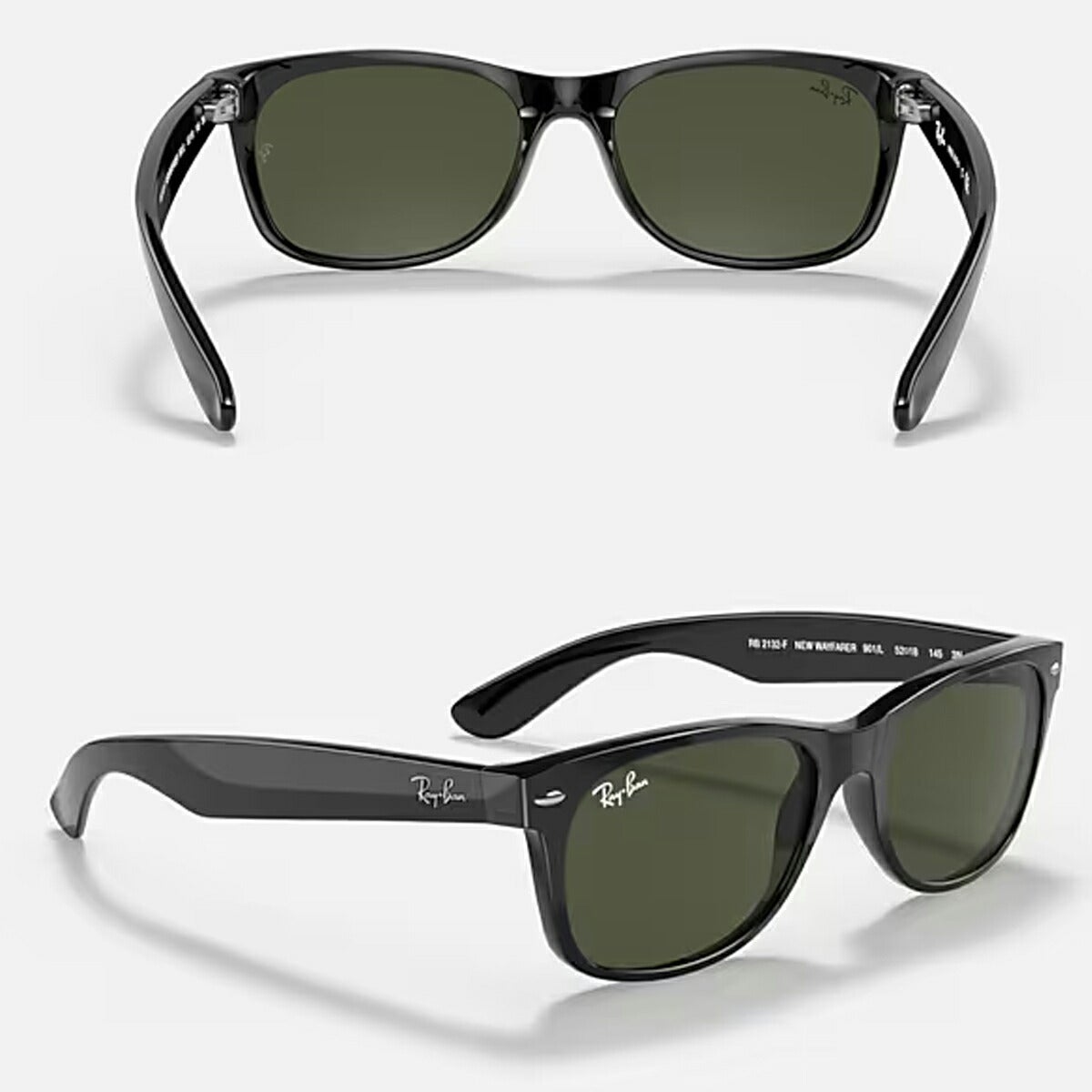 RayBanレイバンユニセックスNewWayfarerサングラス2132F901L55カラー名称：BLACK/G-15【25FW】