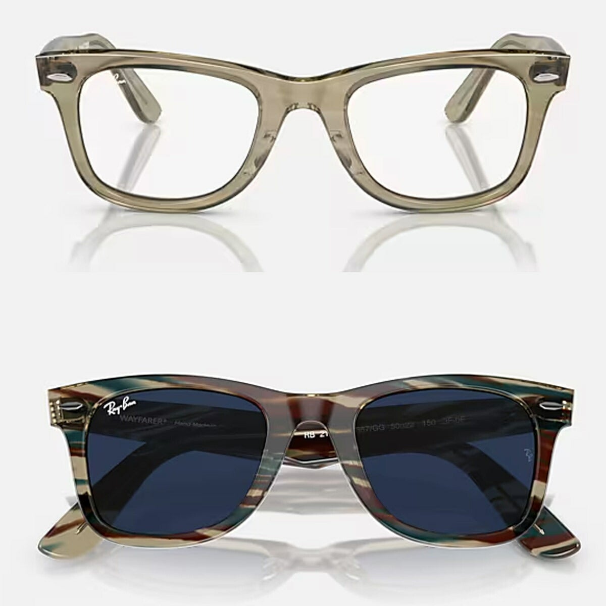 RayBanレイバンユニセックスWayfarerサングラス2140F1387GG52カラー名称：PHOTOSTRIPEDGREY/TRANSITIONS8SAPPHIRE【25FW】