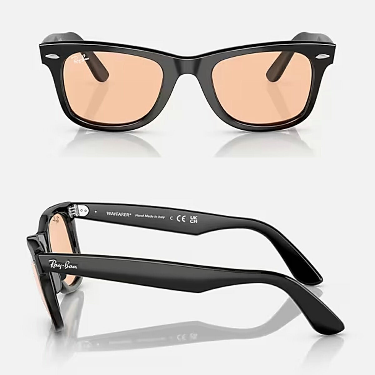 RayBanレイバンユニセックスWayfarerサングラス2140F601/4B52カラー名称：BLACK/PINK【25FW】
