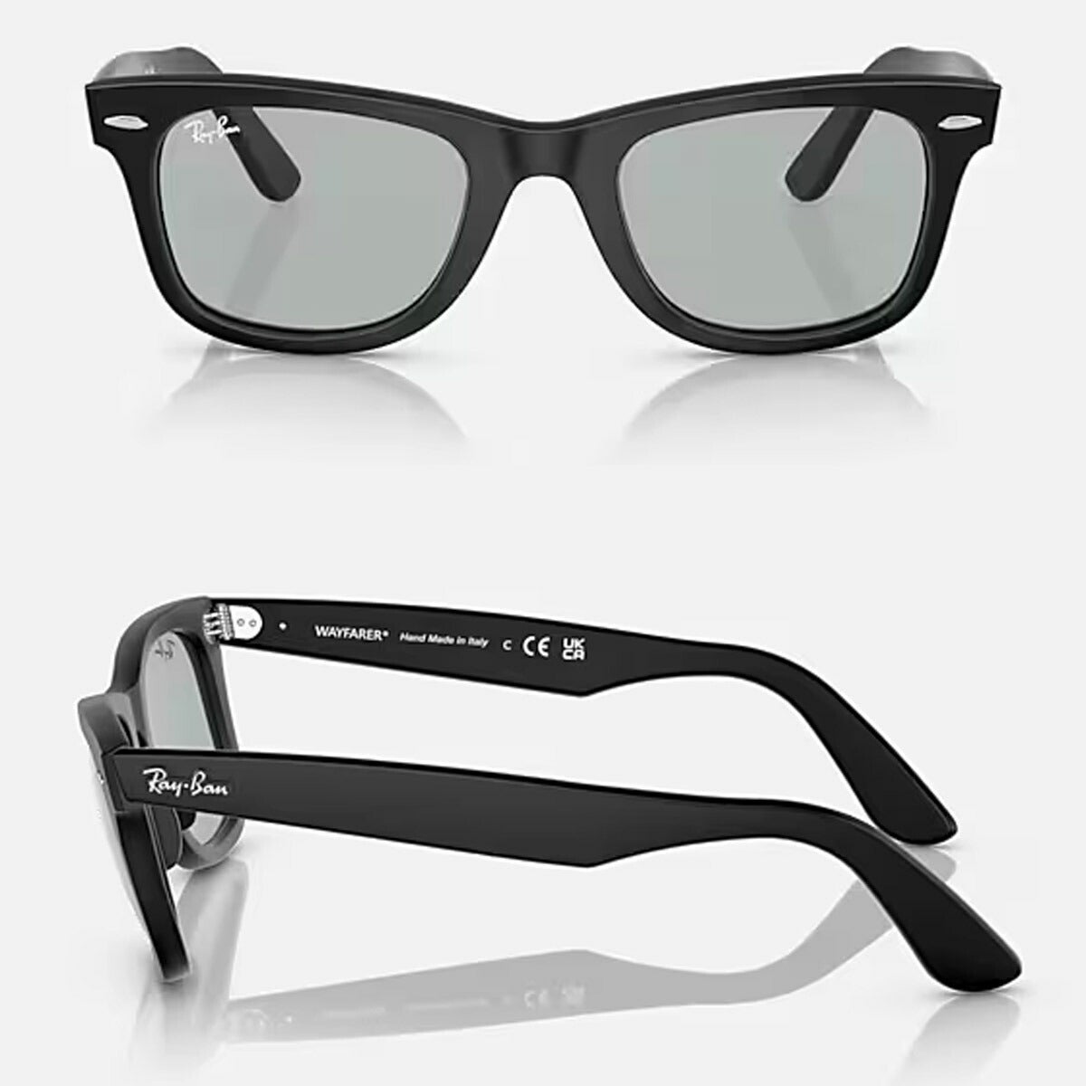RayBanレイバンユニセックスWayfarerサングラス2140F601SR552カラー名称：MATTEBLACK/LIGHTGREY【25FW】