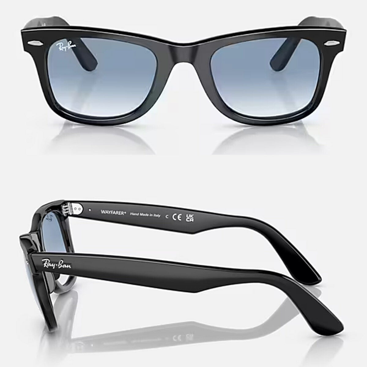 RayBanレイバンユニセックスWayfarerサングラス2140F901/3F52カラー名称：BLACK/CLEARGRADIENTBLUE【25FW】