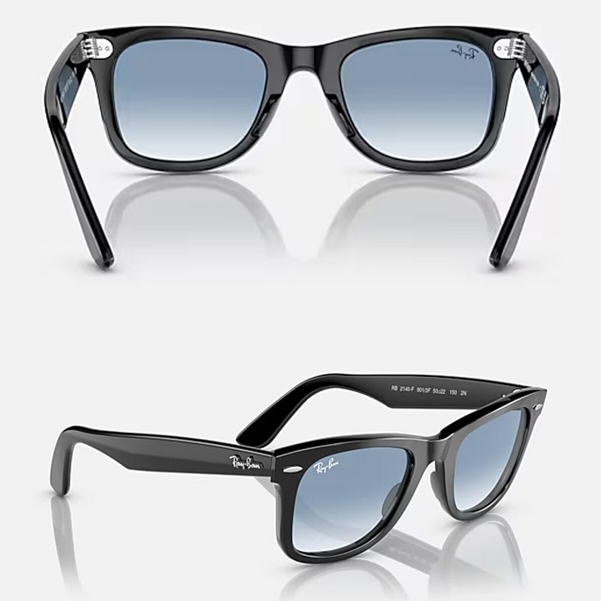 RayBanレイバンユニセックスWayfarerサングラス2140F901/3F52カラー名称：BLACK/CLEARGRADIENTBLUE【25FW】