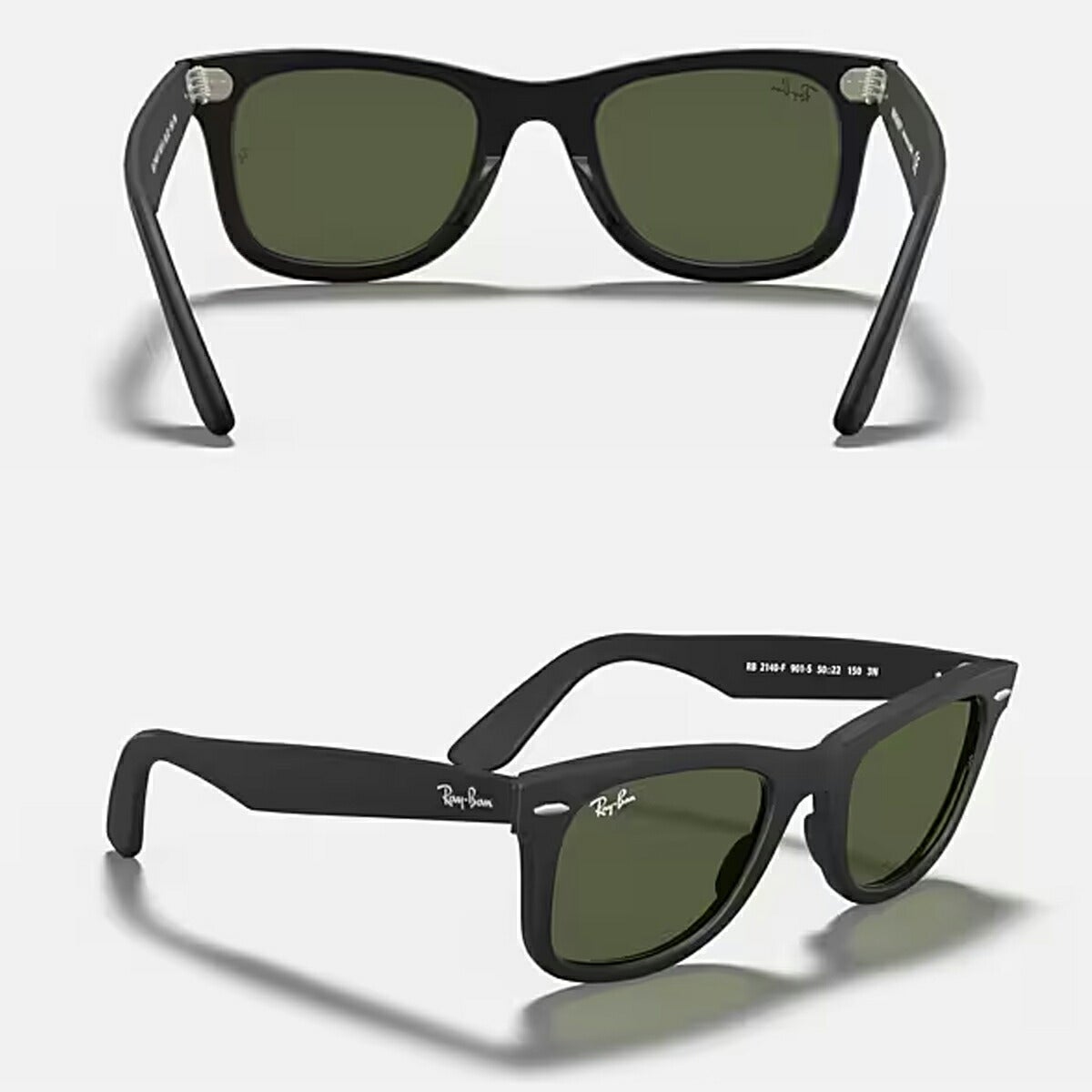 RayBanレイバンユニセックスWayfarerサングラス2140F901S52カラー名称：MATTEBLACK/G-15【25FW】