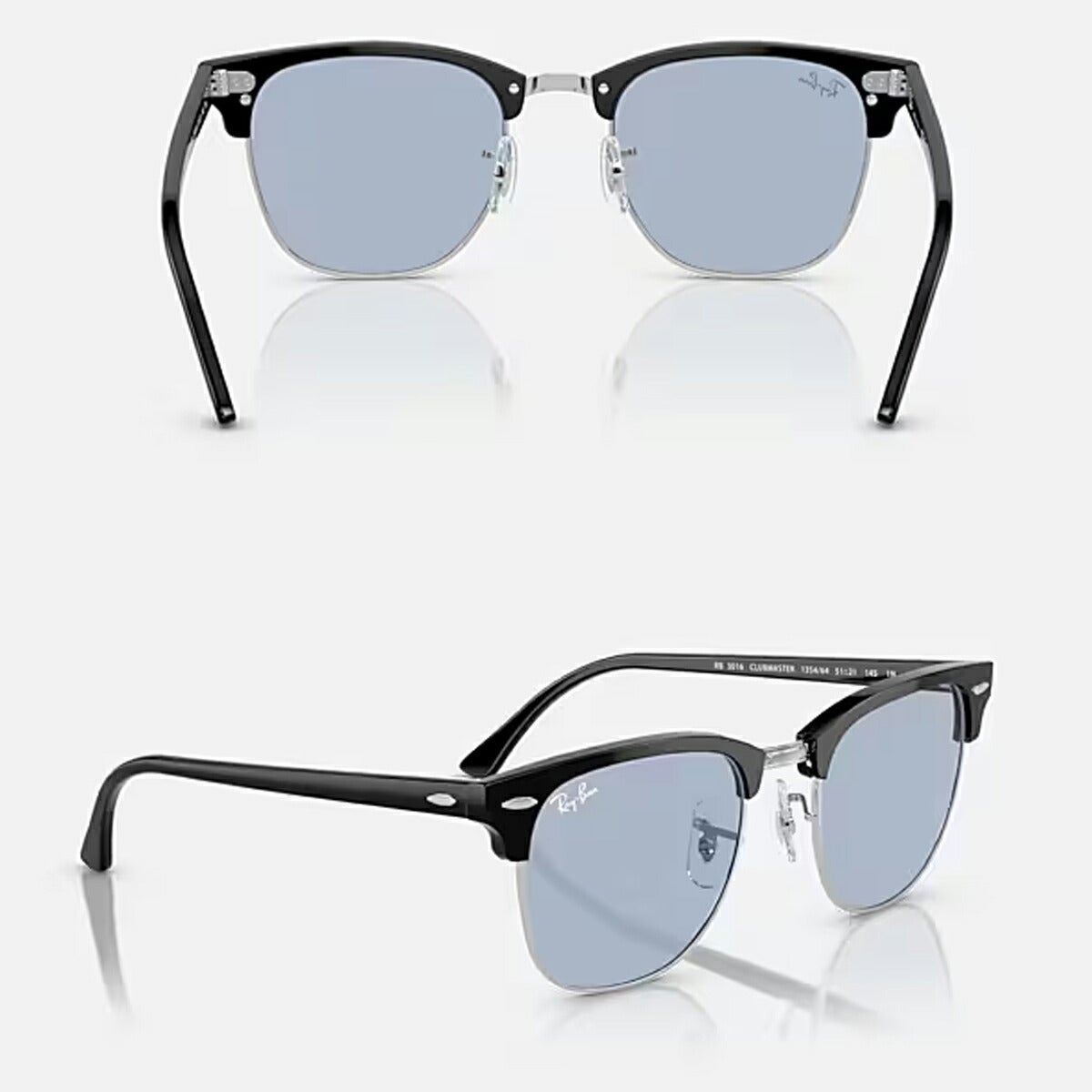 RayBanレイバンユニセックスClubmasterサングラス301613546451カラー名称：BLACKONSILVER/BLUEGREY【25FW】