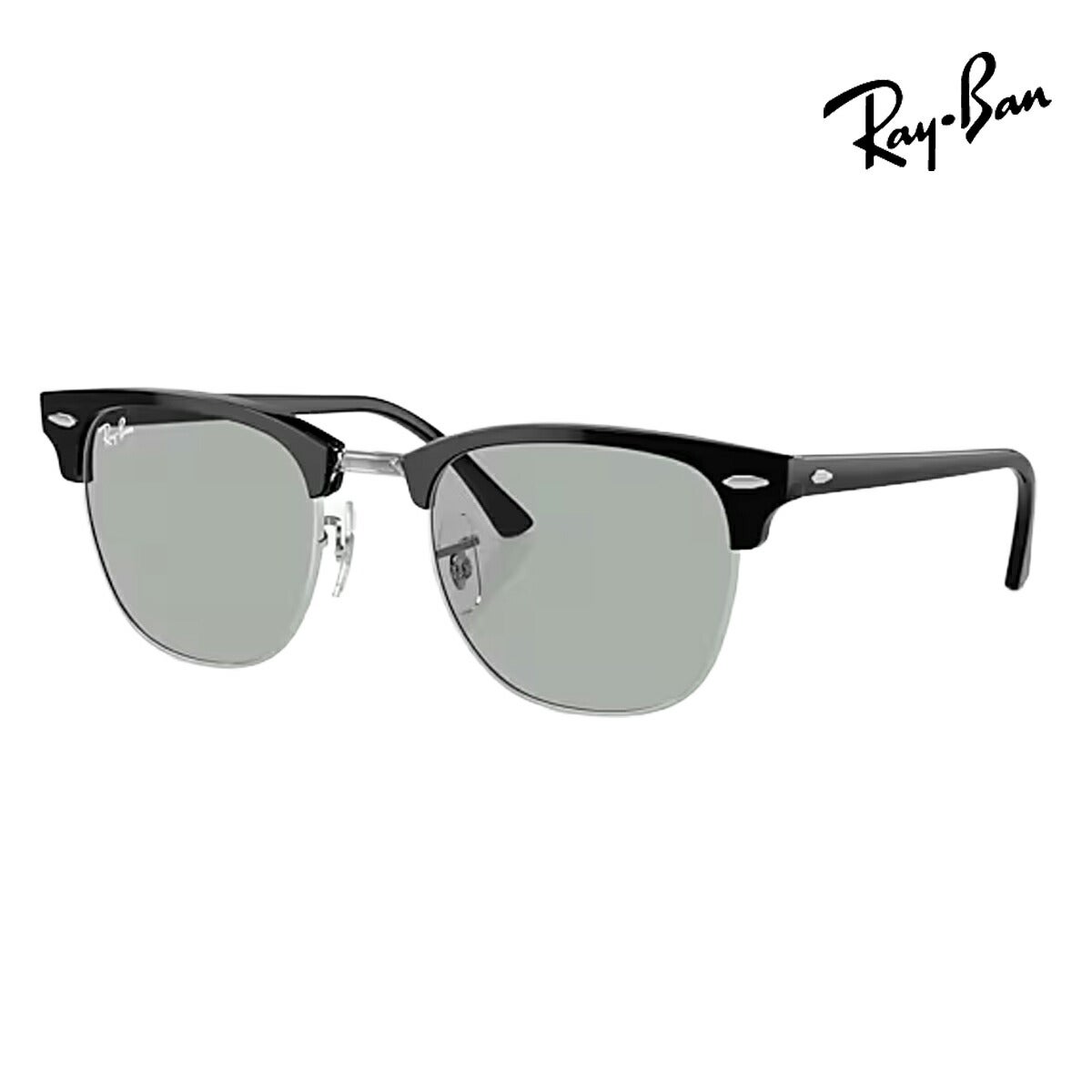RayBanレイバンユニセックスClubmasterサングラス30161354R551カラー名称：BLACKONSILVER/LIGHTGREY【25FW】